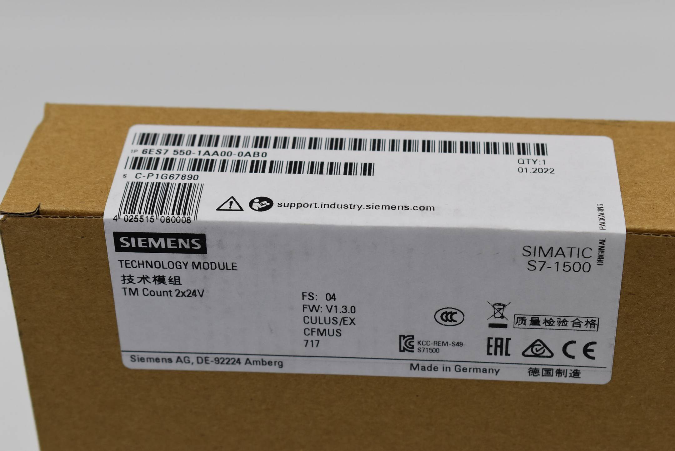 Siemens simatic S7-1500 6ES7 550-1AA00-0AB0 ( 6ES7550-1AA00-0AB0 ) FS4