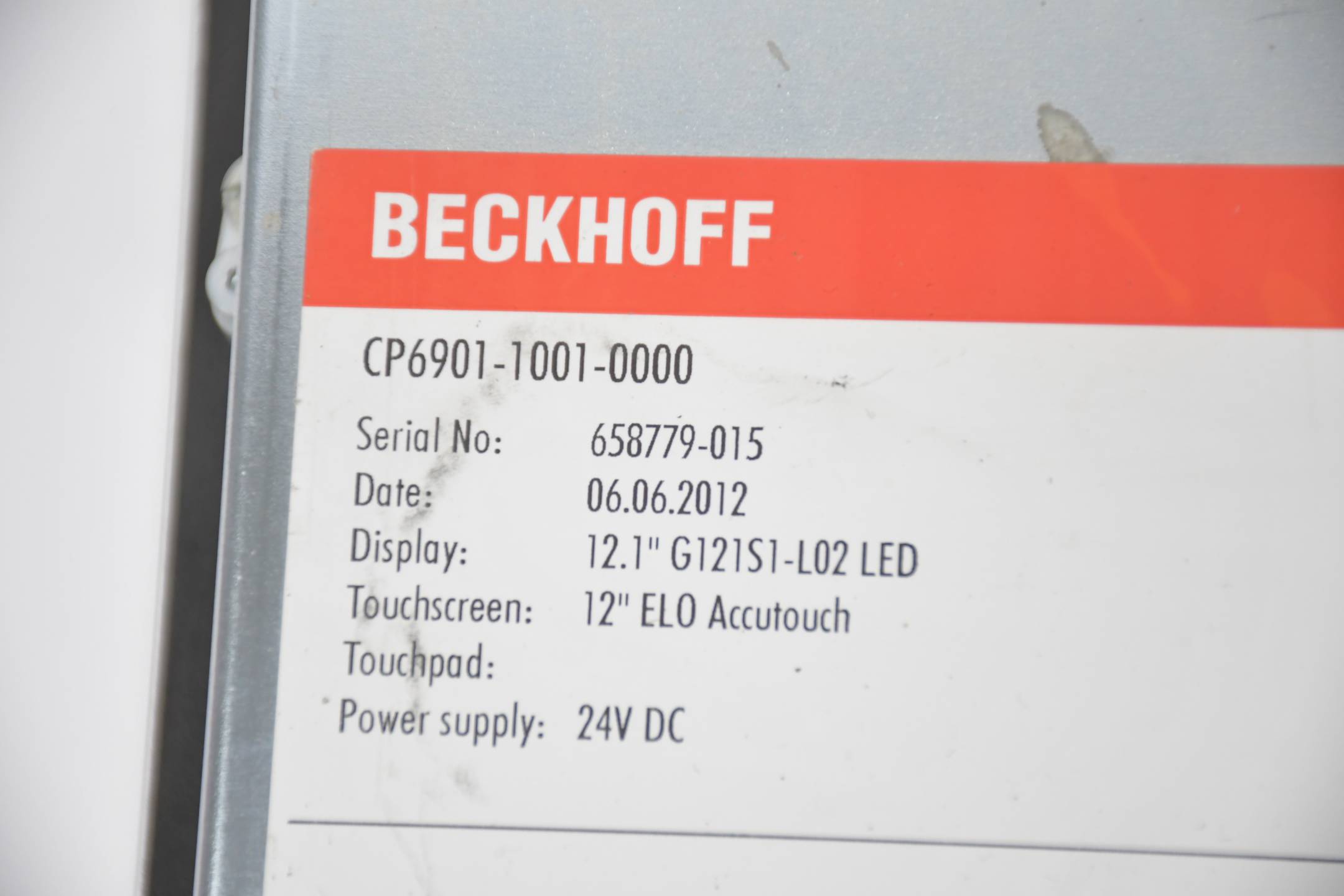 Beckhoff 12" Elo Accutouch Panel CP6901-1001-0000