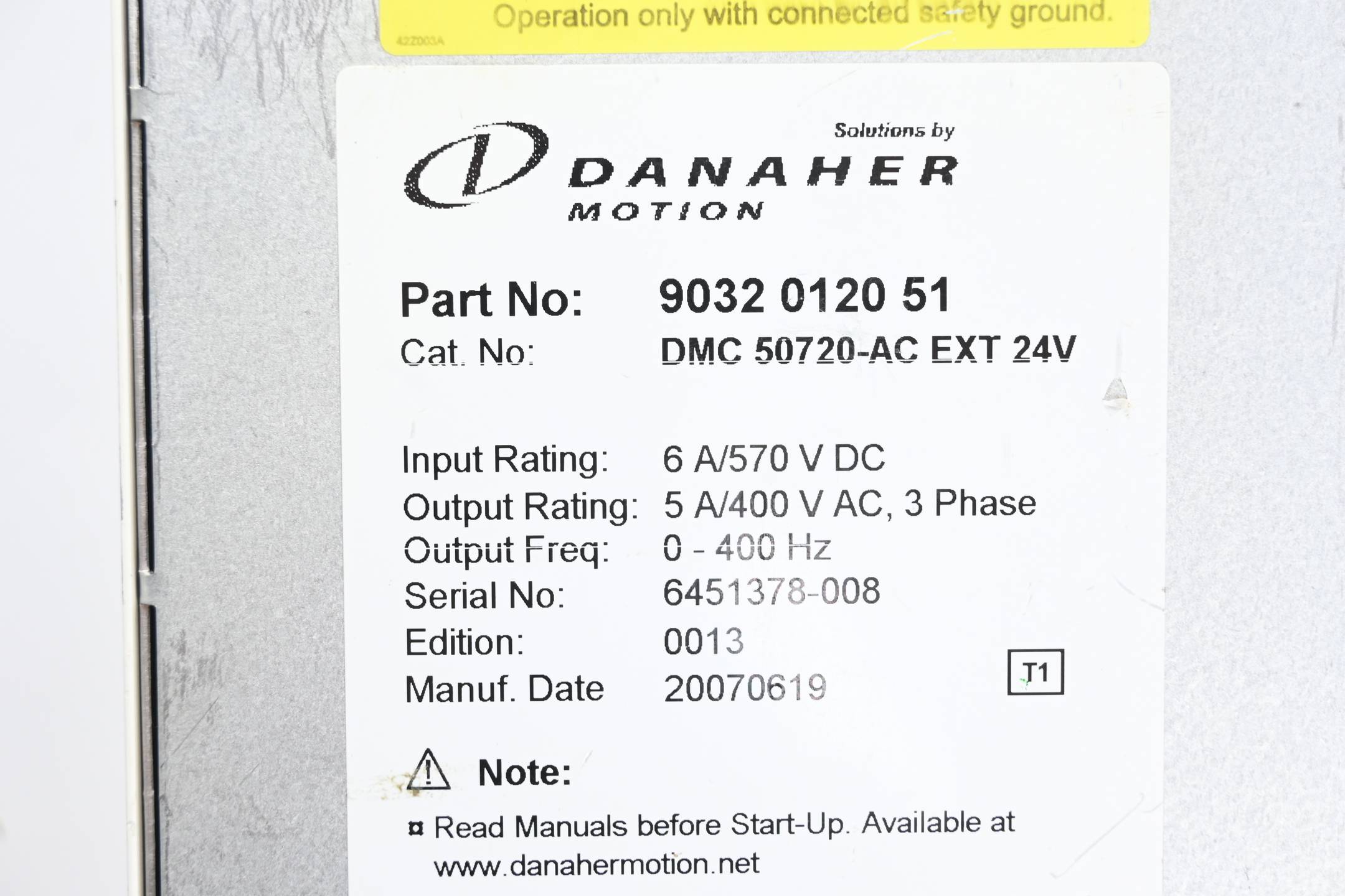Danaher Digital Motion Controller DMC 50720-AC EXT 24V ( 9032 0120 51 )