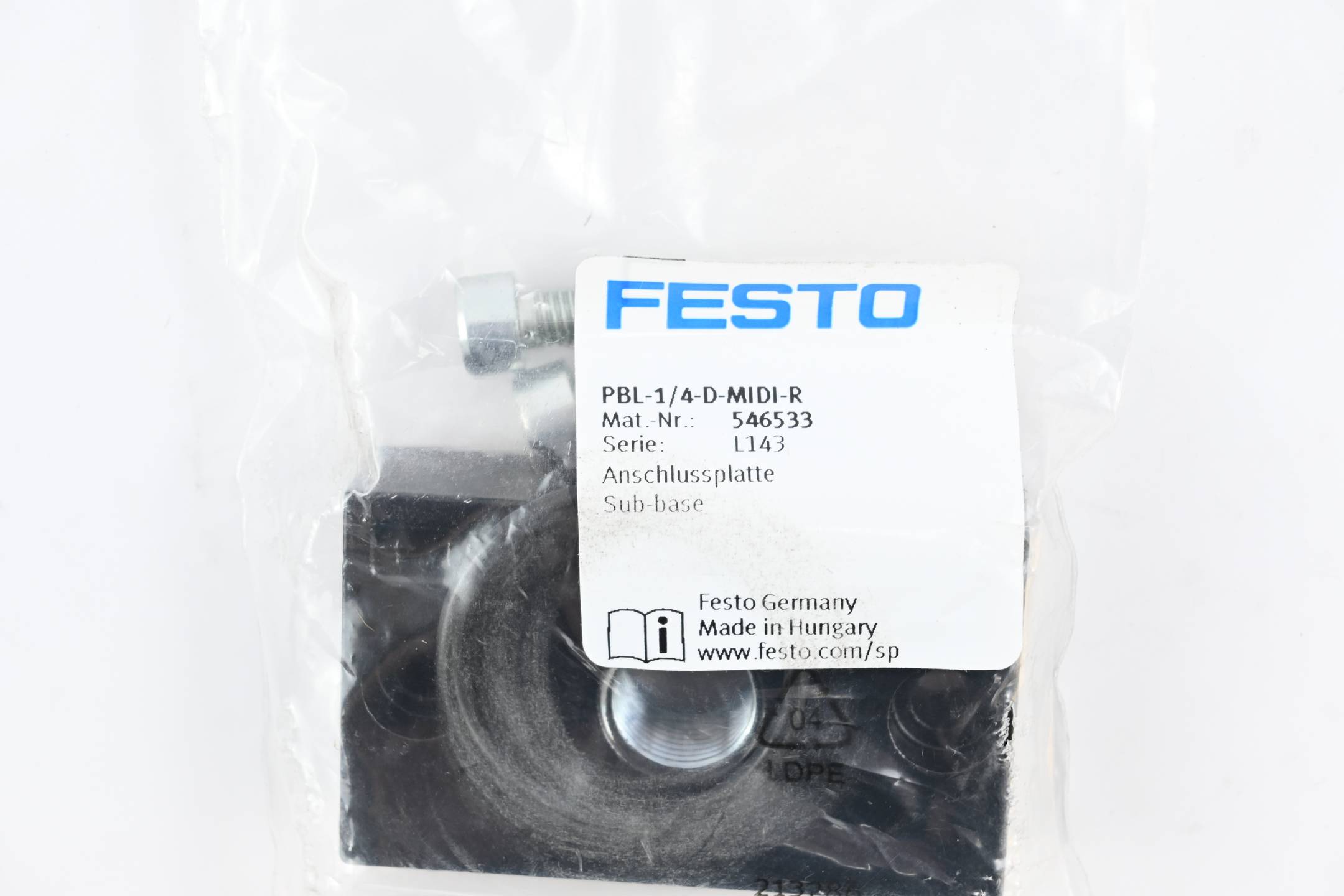 Festo Anschlussplatte PBL-1/4-D-MIDI-R ( 546533 )