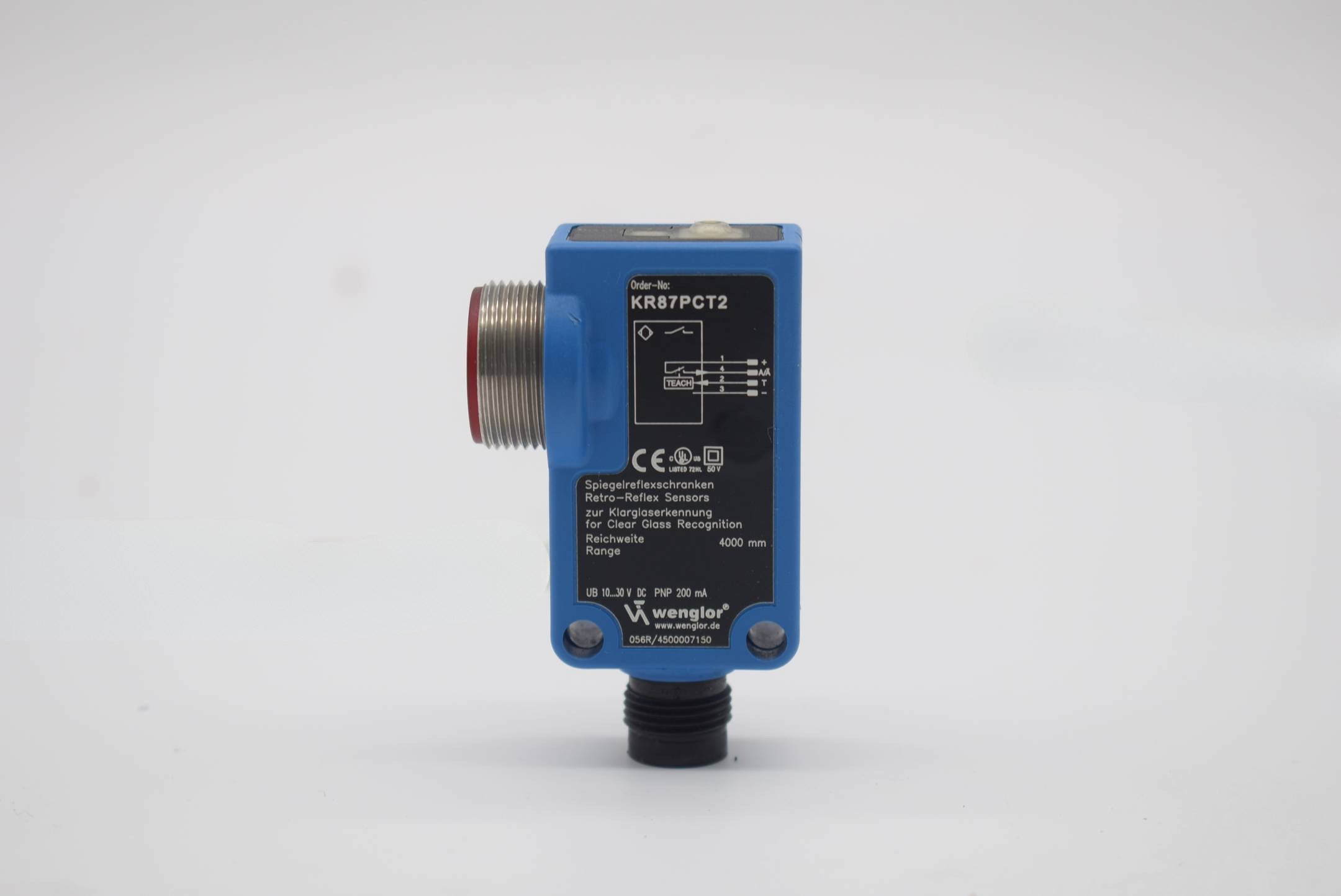 Wenglor Retro-Reflex Sensors optoelektronischer Sensor Spiegelreflex KR87PCT2 Wenglor Retro-Reflex Sensors optoelektronischer Sensor Spiegelreflex KR87PCT2