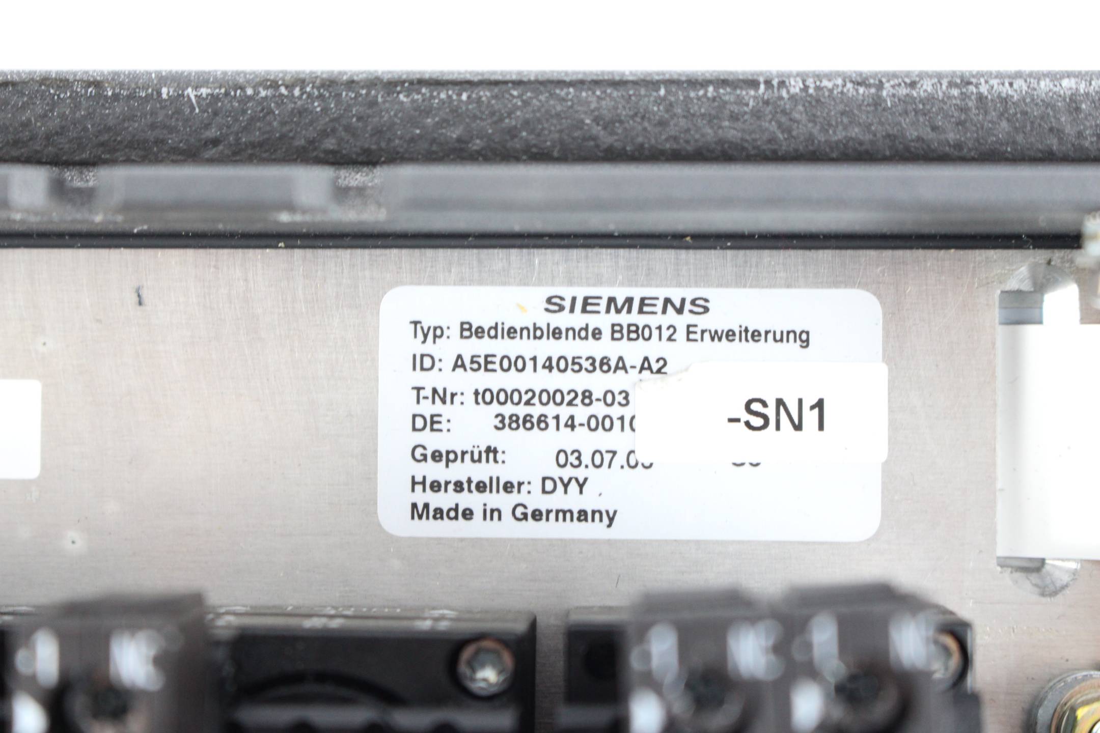 Siemens Sinumerik Bedienblende BB012 6FC5247-0AA43-1AA0 ( 6FC5 247-0AA43-1AA0 )