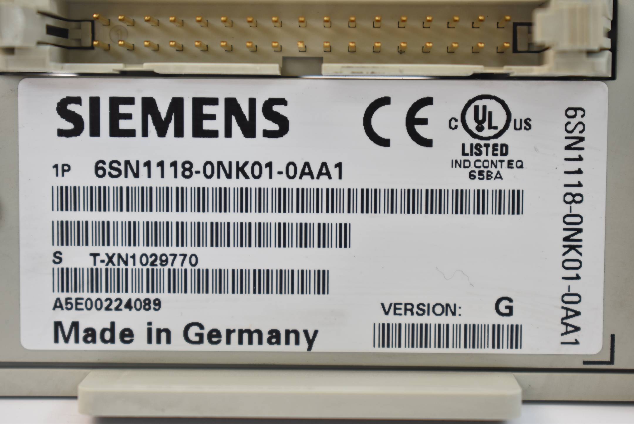 Siemens simodrive Regelungseinschub 6SN1 118-0NK01-0AA1 ( 6SN1118-0NK01-0AA1 ) G