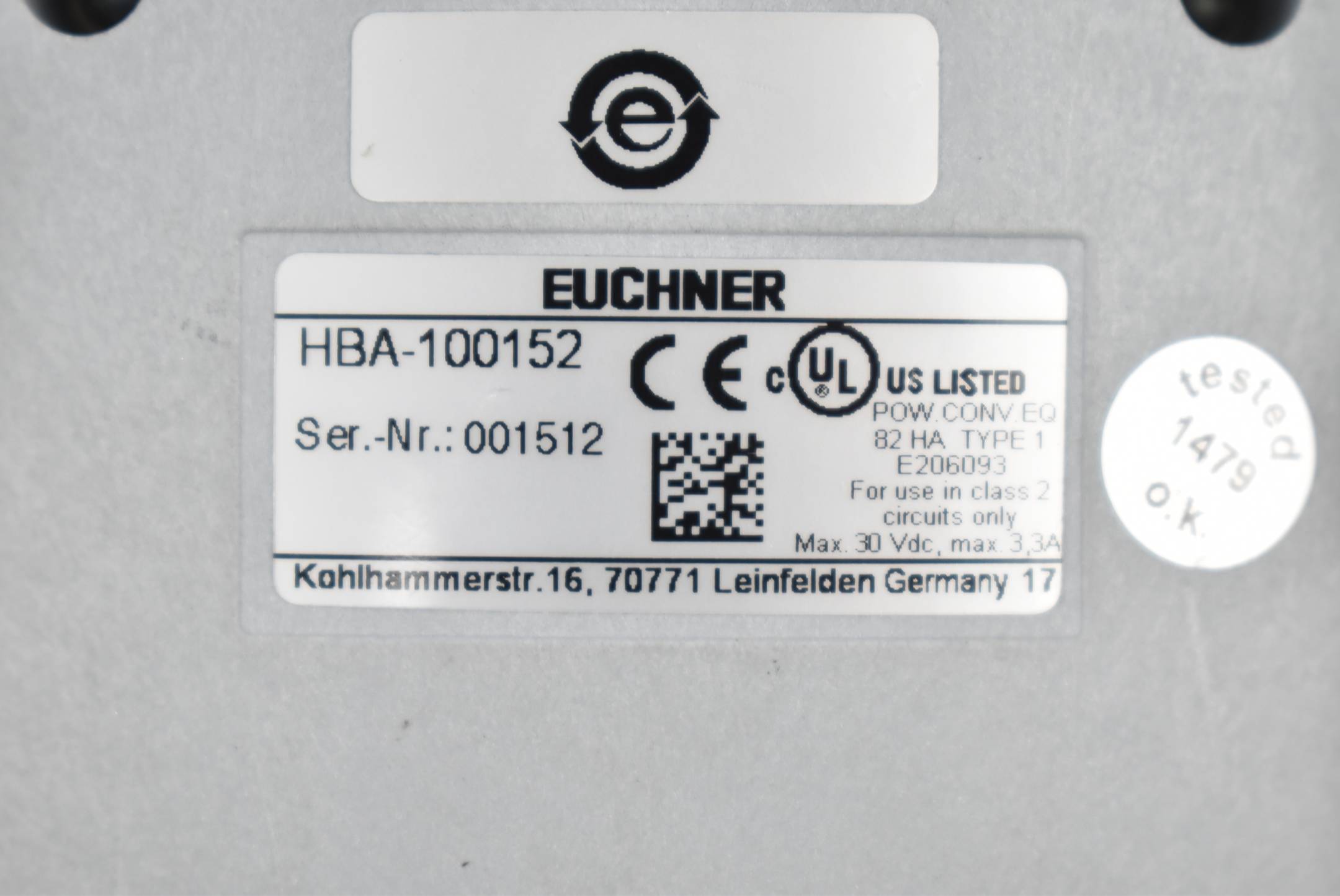 Euchner Handbediengerät HBA-100152