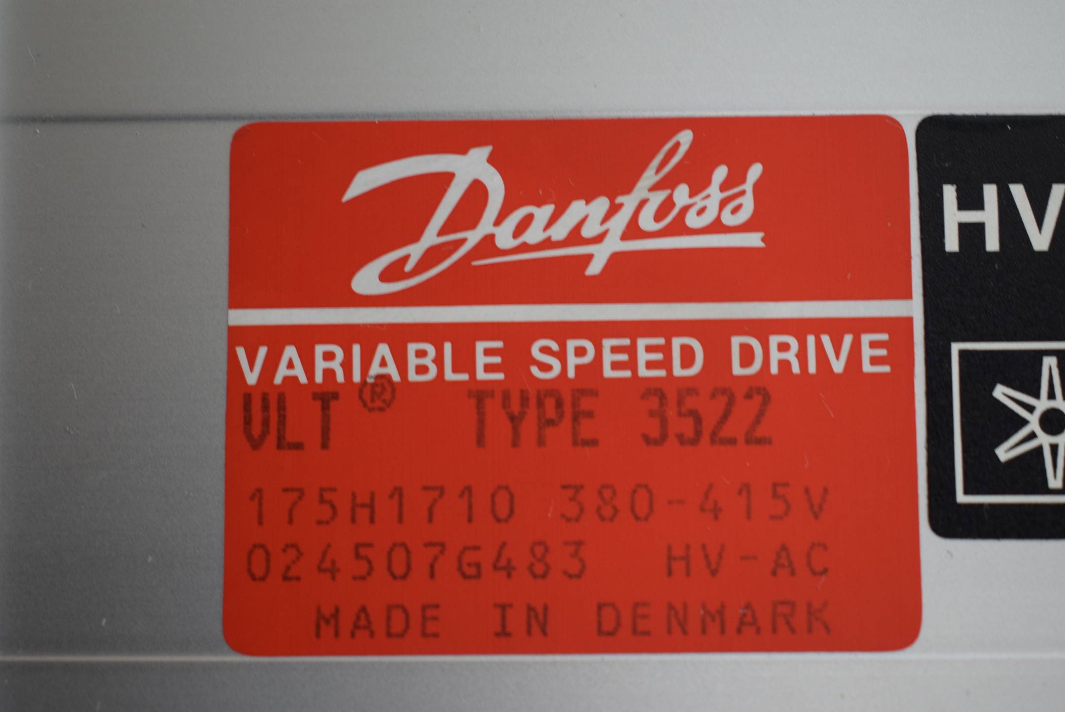 Danfoss VLT Type 3522 Variable Speed Drive Frequenzumrichter 175H1710 380-415V