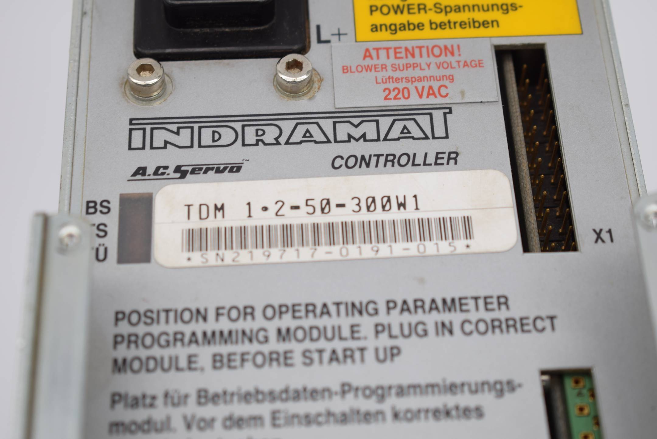 Indramat A.C. Servo Controller TDM 1.2-50-300W1