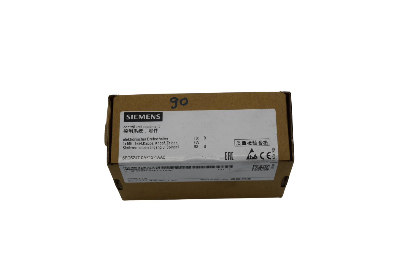 Siemens Drehschalter 6FC5247-0AF12-1AA0 ( 6FC5 247-0AF12-1AA0 ) FS: B