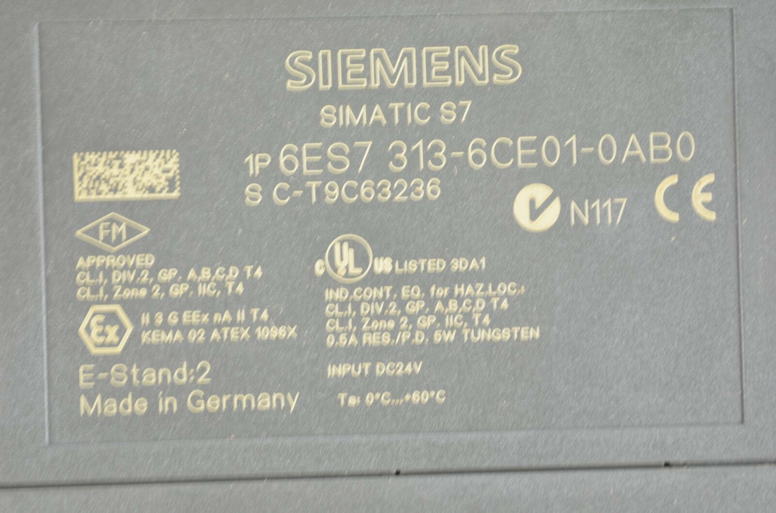 Siemens simatic S7-300 CPU313C-2 6ES7 313-6CE01-0AB0 ( 6ES7313-6CE01-0AB0 ) E.2
