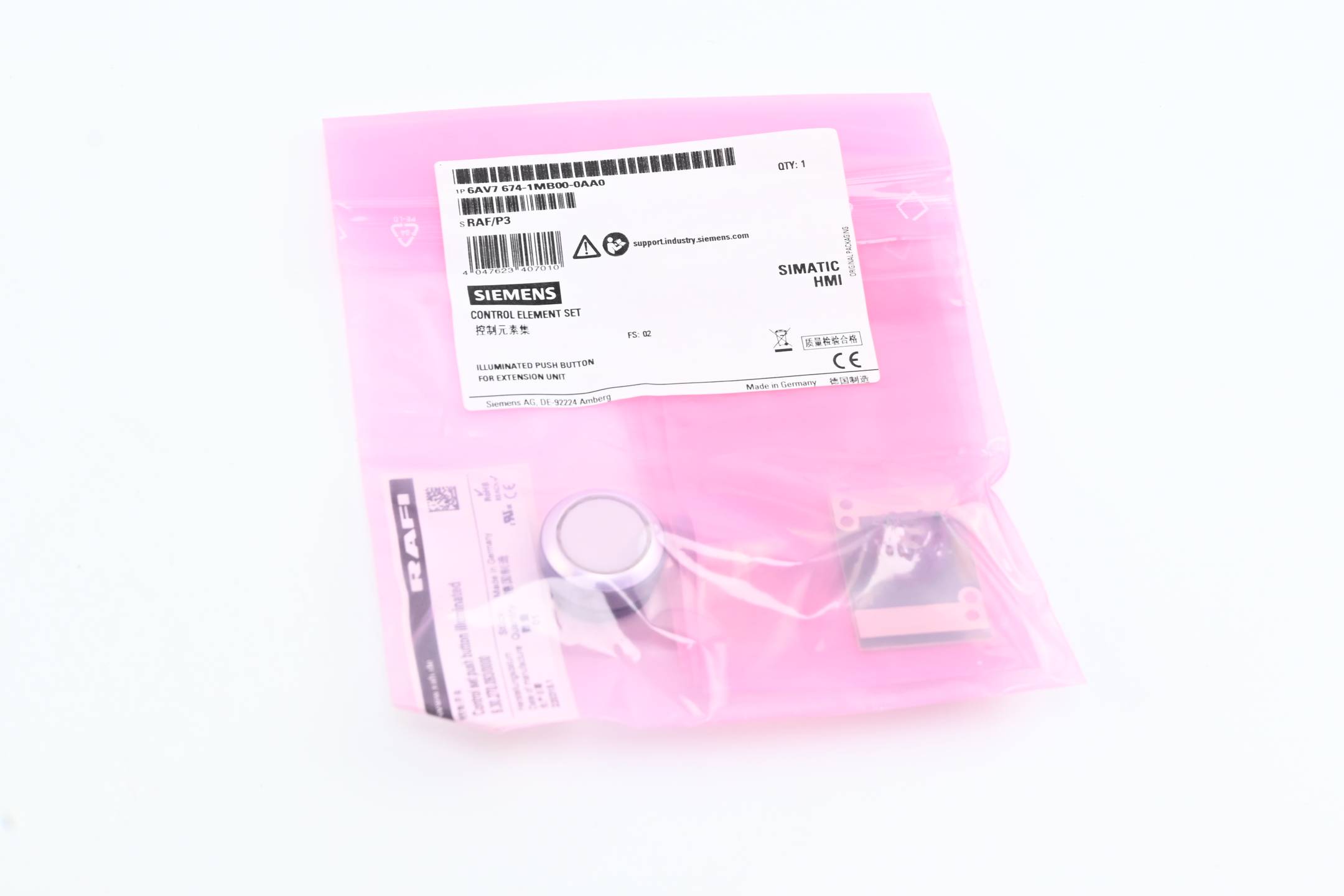 Siemens Leuchtdrucktaster 6AV7674-1MB00-0AA0 ( 6AV7 674-1MB00-0AA0 )