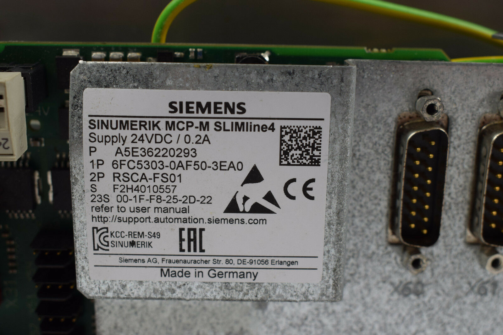 Siemens Sinumerik MCP-M Slimline4
