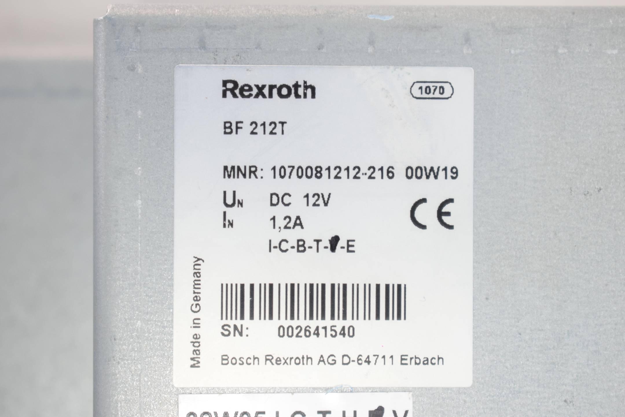 Bosch Indramat Rexroth HMI Touch Panel BF212T ( BF 212T ) 1070081212-216