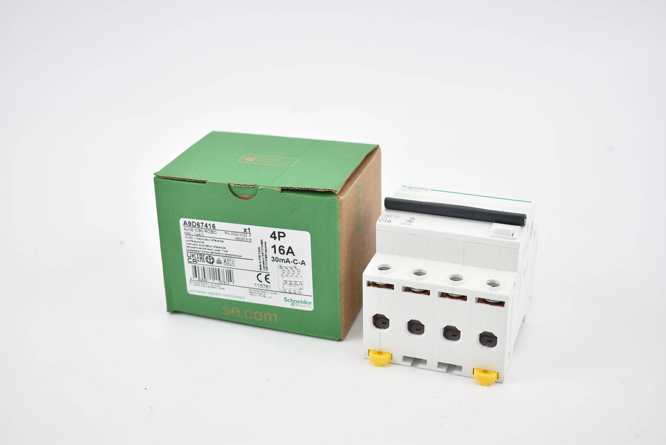Schneider elctric Acti9 IC60 RCBO Combi switch 400V Typ A A9D67416