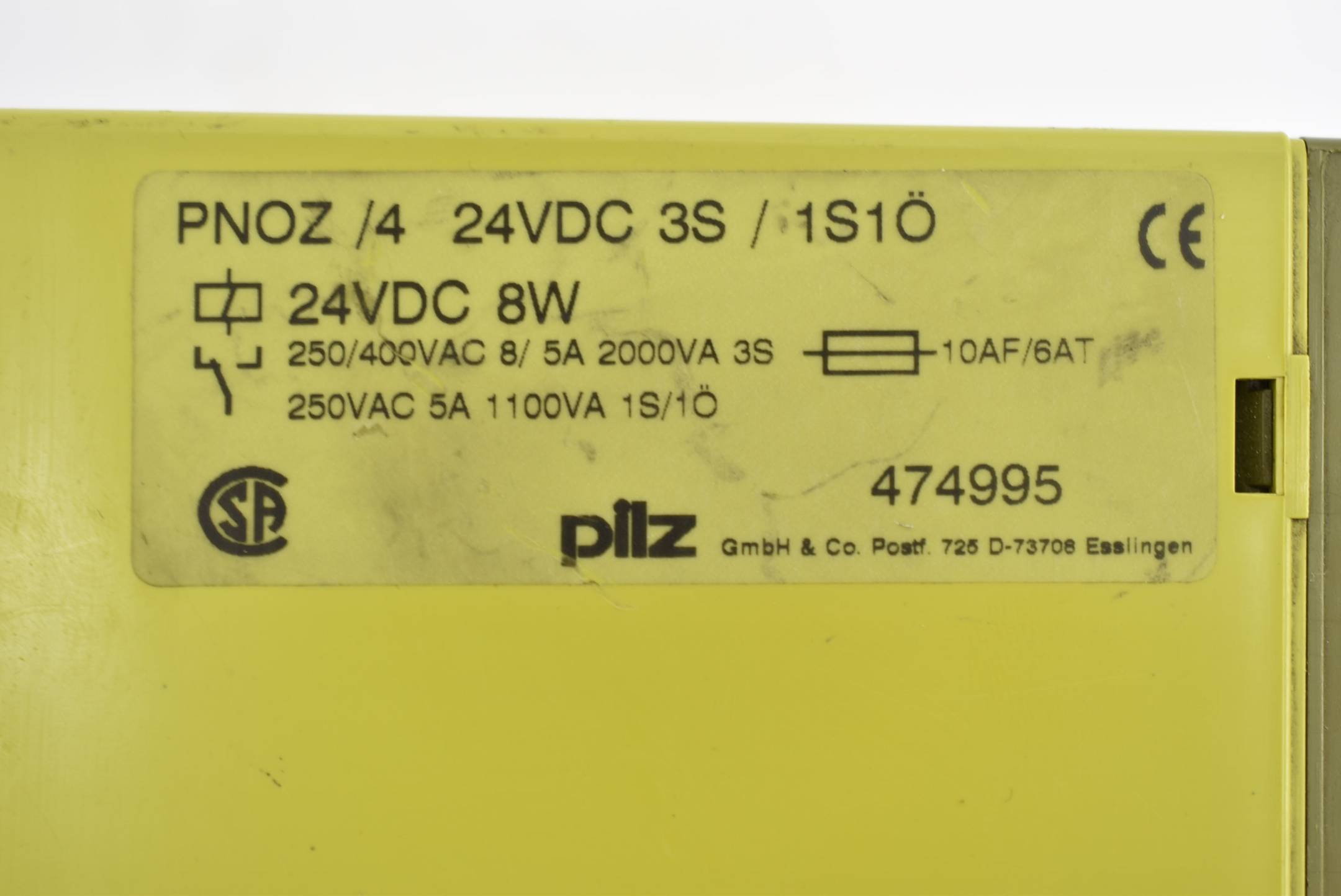 Pilz Relais PNOZ /4 24VDC 3S / 1S1Ö 8W ( 474995 )