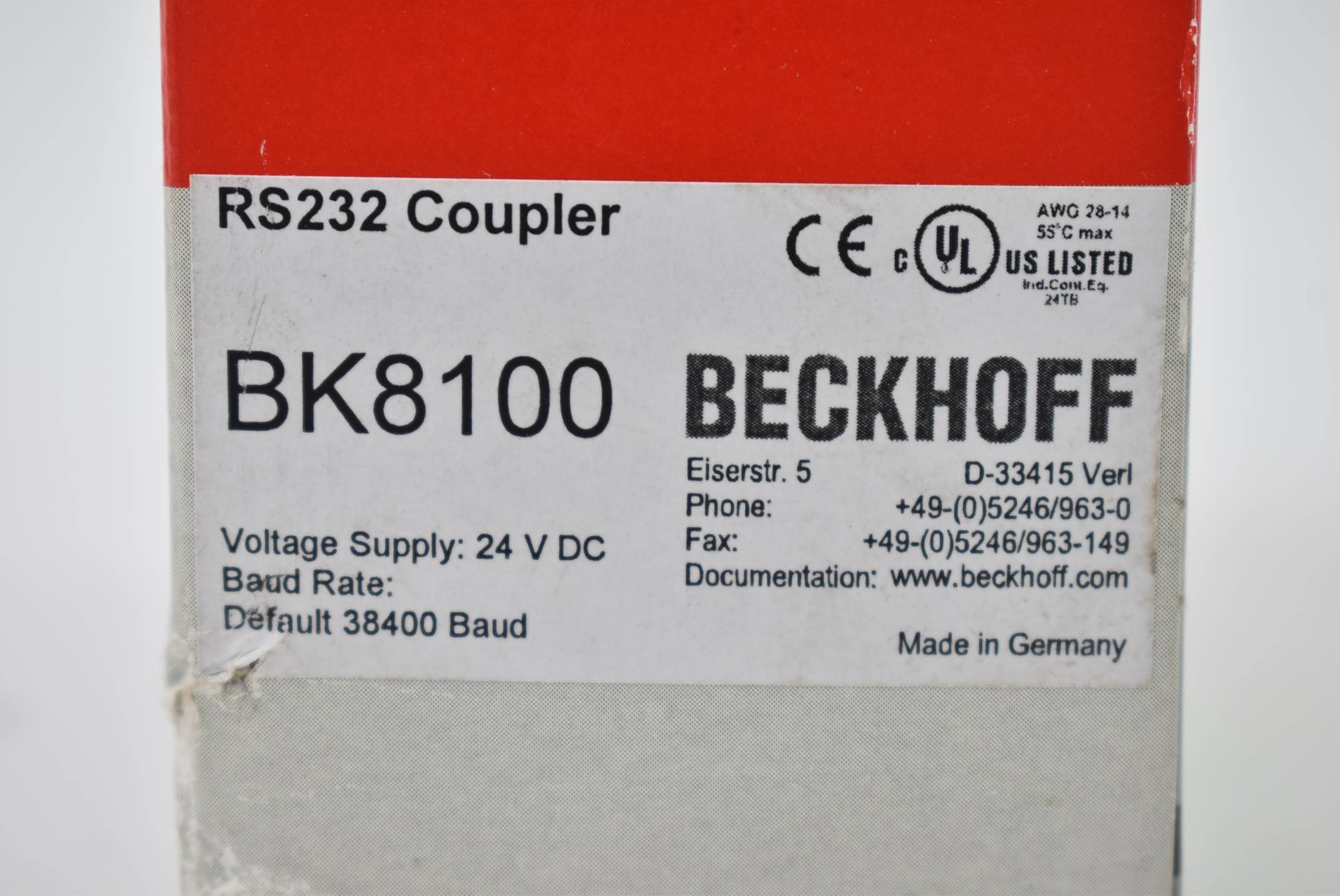 Beckhoff RS232-Buskoppler 24VDC BK8100 ( BK 8100 )