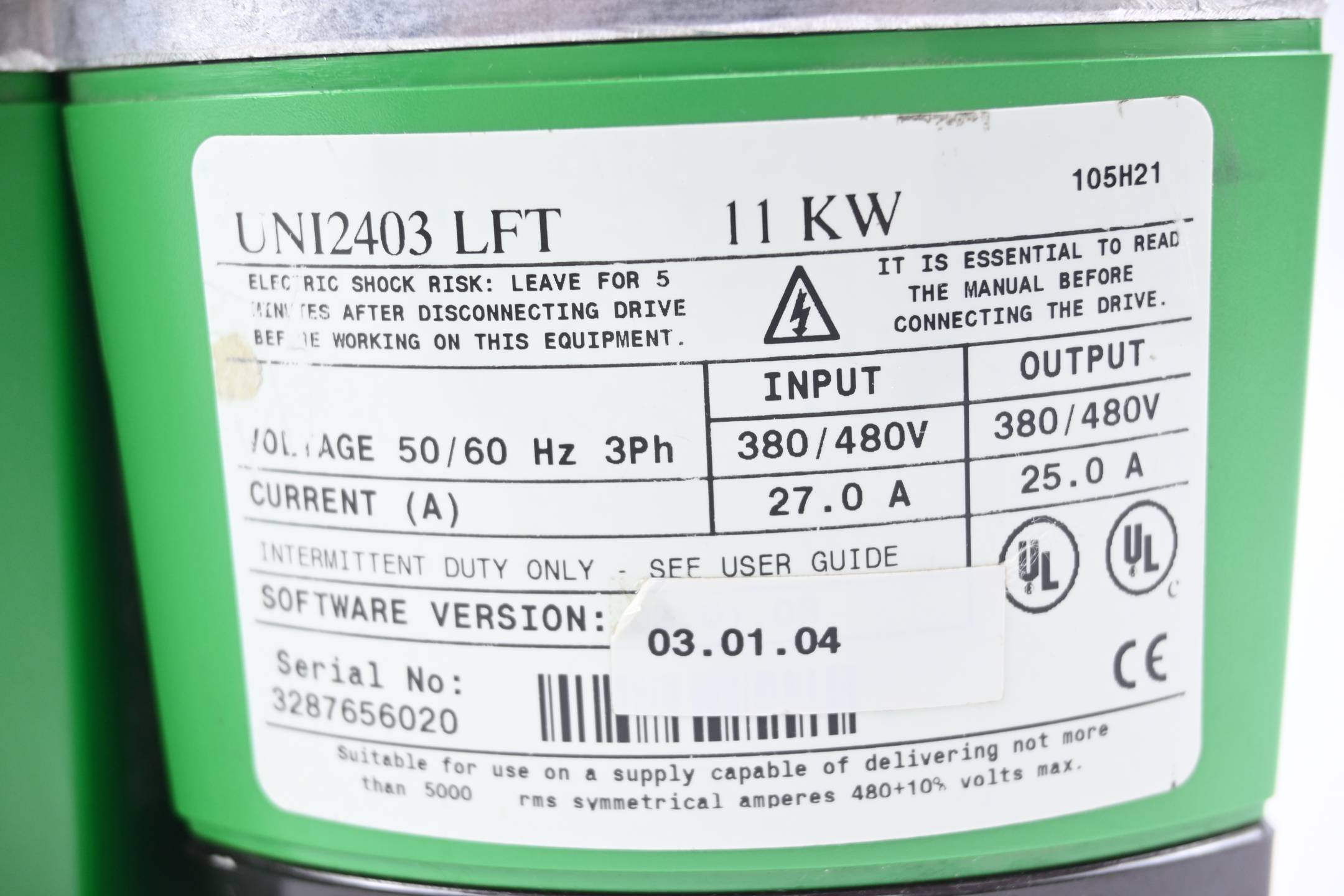 Control Techniques Unidrive Frequenzumrichter UNI2403 LFT 11KW4 