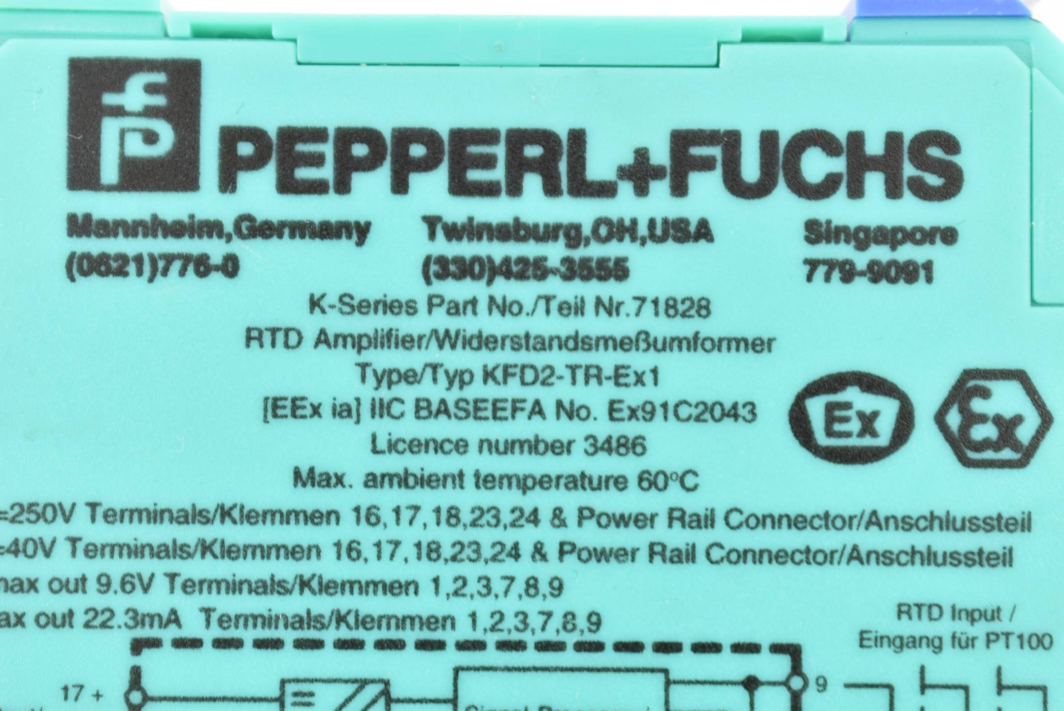 Pepperl+Fuchs Messumformer 250 V KFD2-TR-Ex1 ( 71828 )