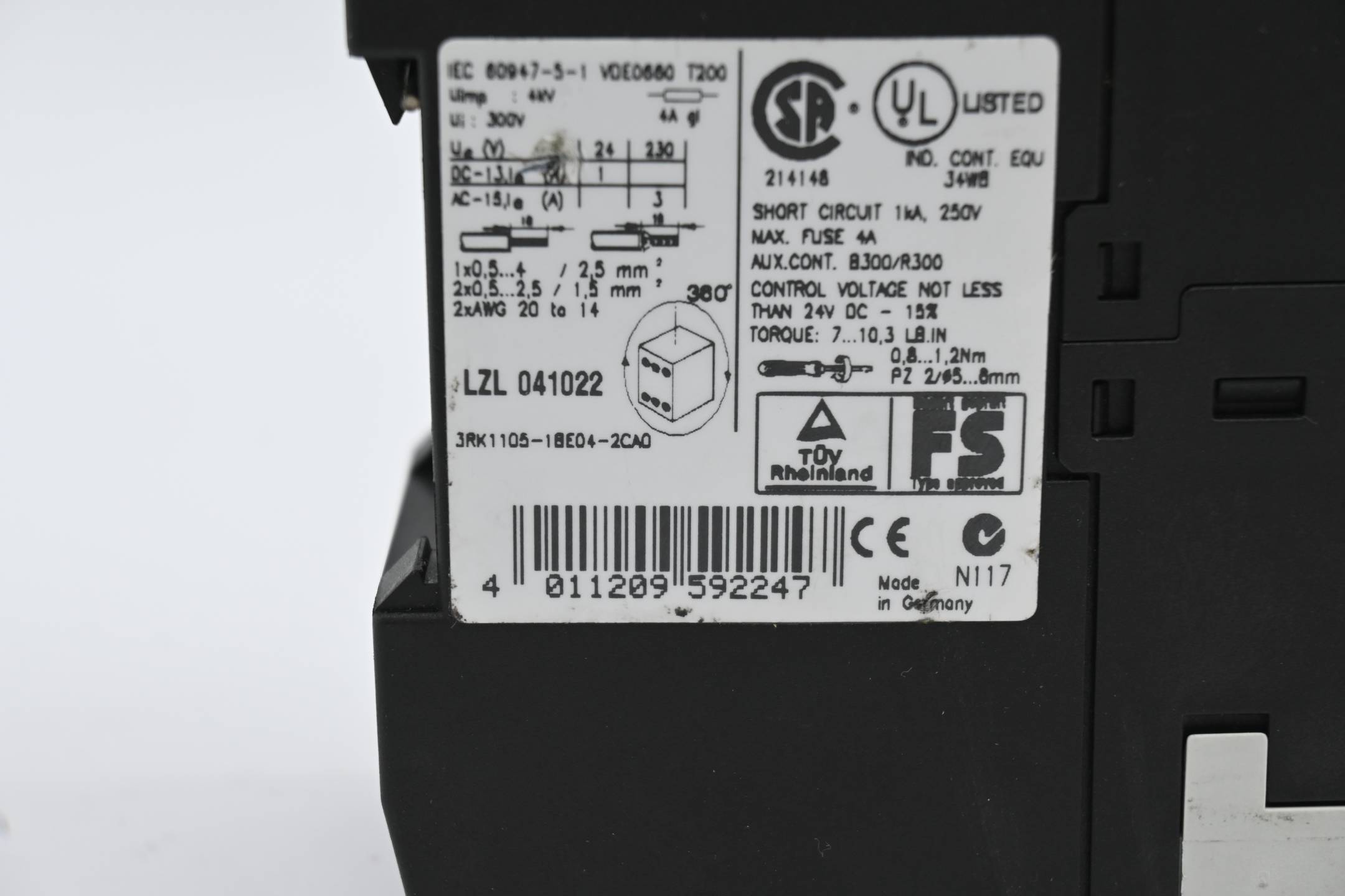 Siemens ASIsafe Sicherheitsmonitor 3RK1105-1BE04-2CA0 ( 3RK1 105-1BE04-2CA0 )