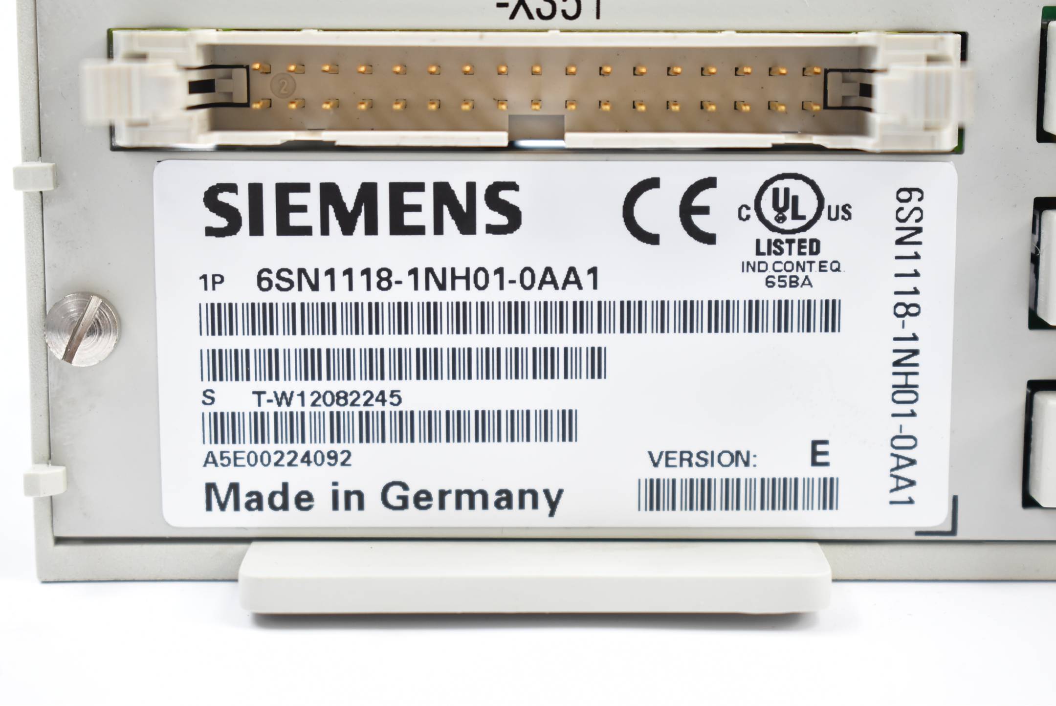Siemens Simodrive 611 6SN1118-1NH01-0AA1 ( 6SN1 118-1NH01-0AA1 ) Vers. E