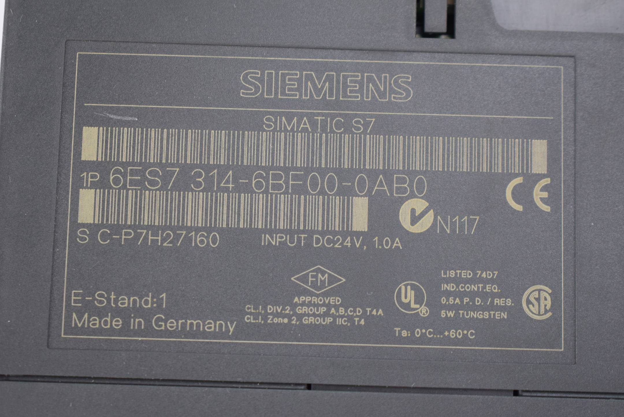Siemens simatic S7-300 CPU314C 6ES7 314-6BF00-0AB0 ( 6ES7314-6BF00-0AB0 ) E1
