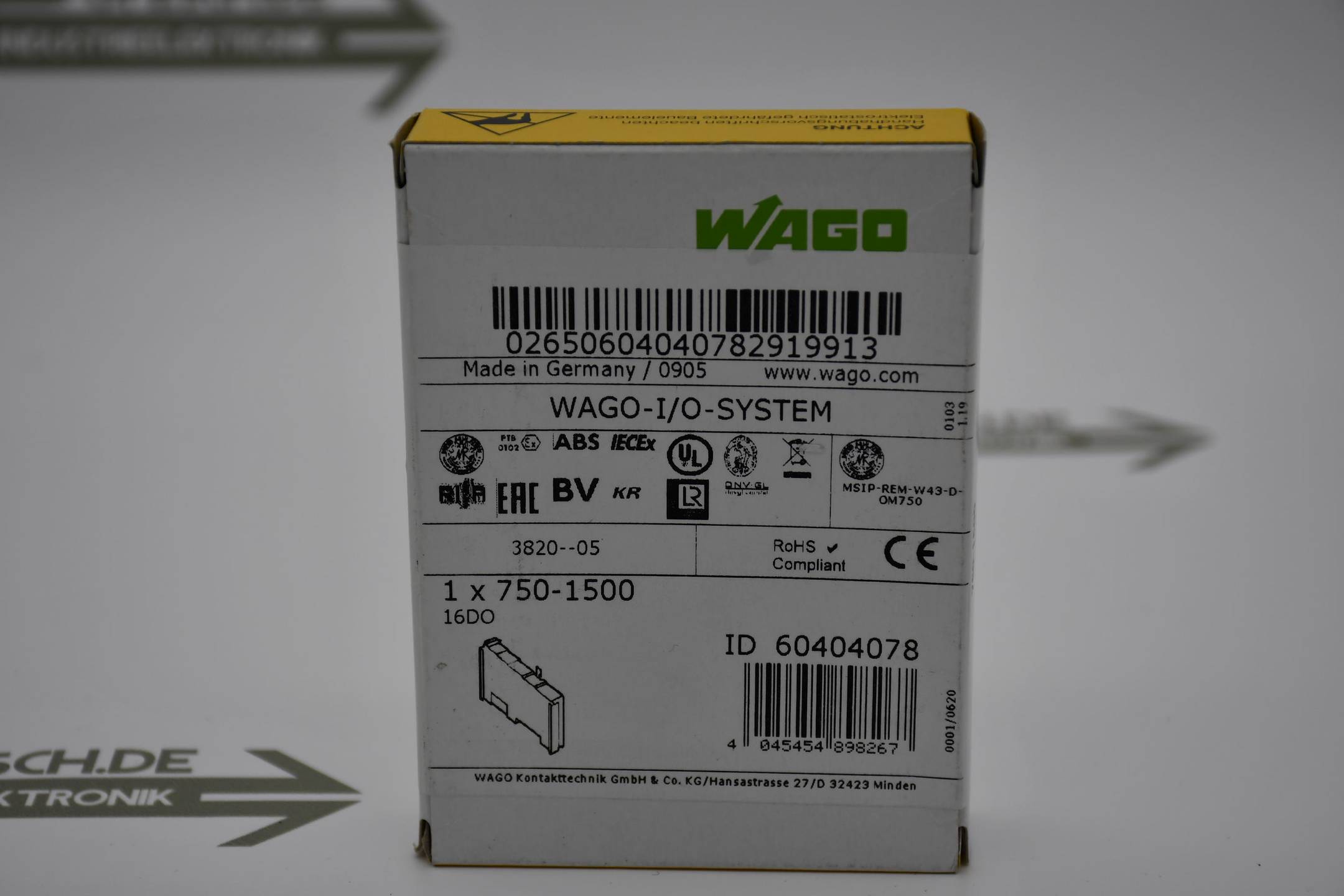 WAGO 16-Kanal-Digitalausgang; DC 24 V; 0,5 A; Flachbandkabel 750-1500