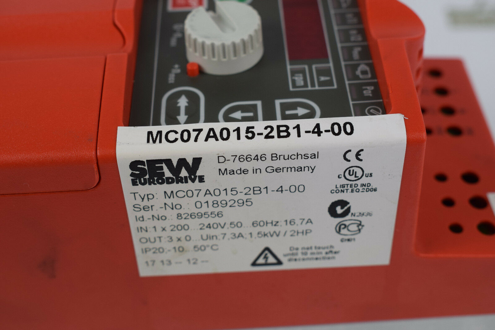 SEW Eurodrive Movitrac MC07A015-2B1-4-00
