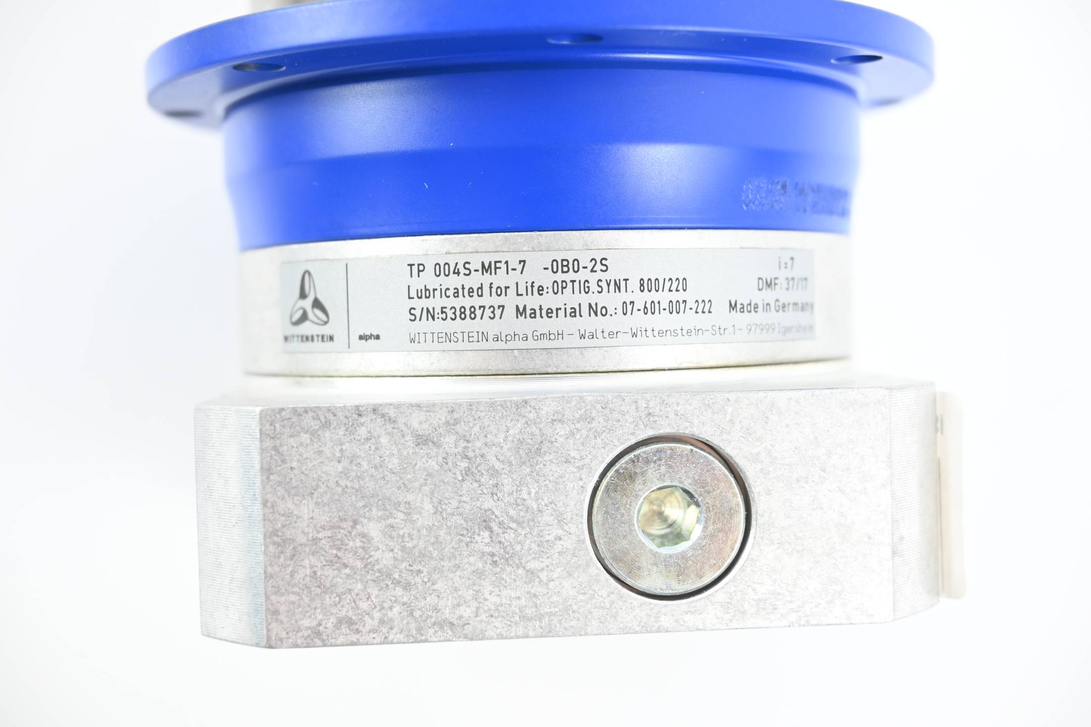 Wittenstein Alpha Planetengetriebe TP 004S-MF1-7 -0B0-2S / TP004S-MF1-7-0B0-2S