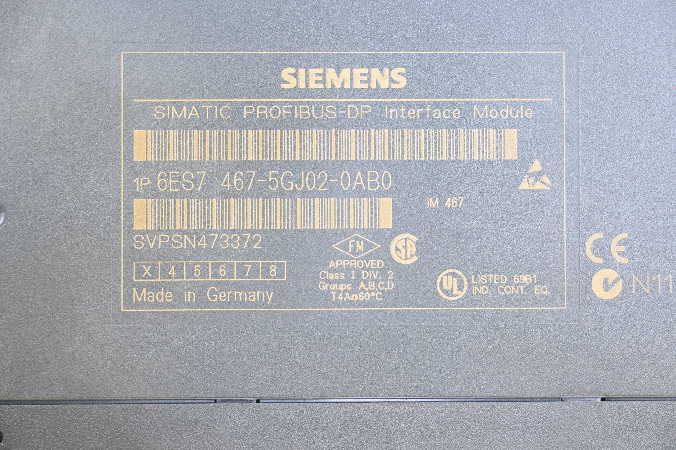 Siemens Simatic S7-400 IM467 6ES7467-5GJ02-0AB0 ( 6ES7 467-5GJ02-0AB0 )