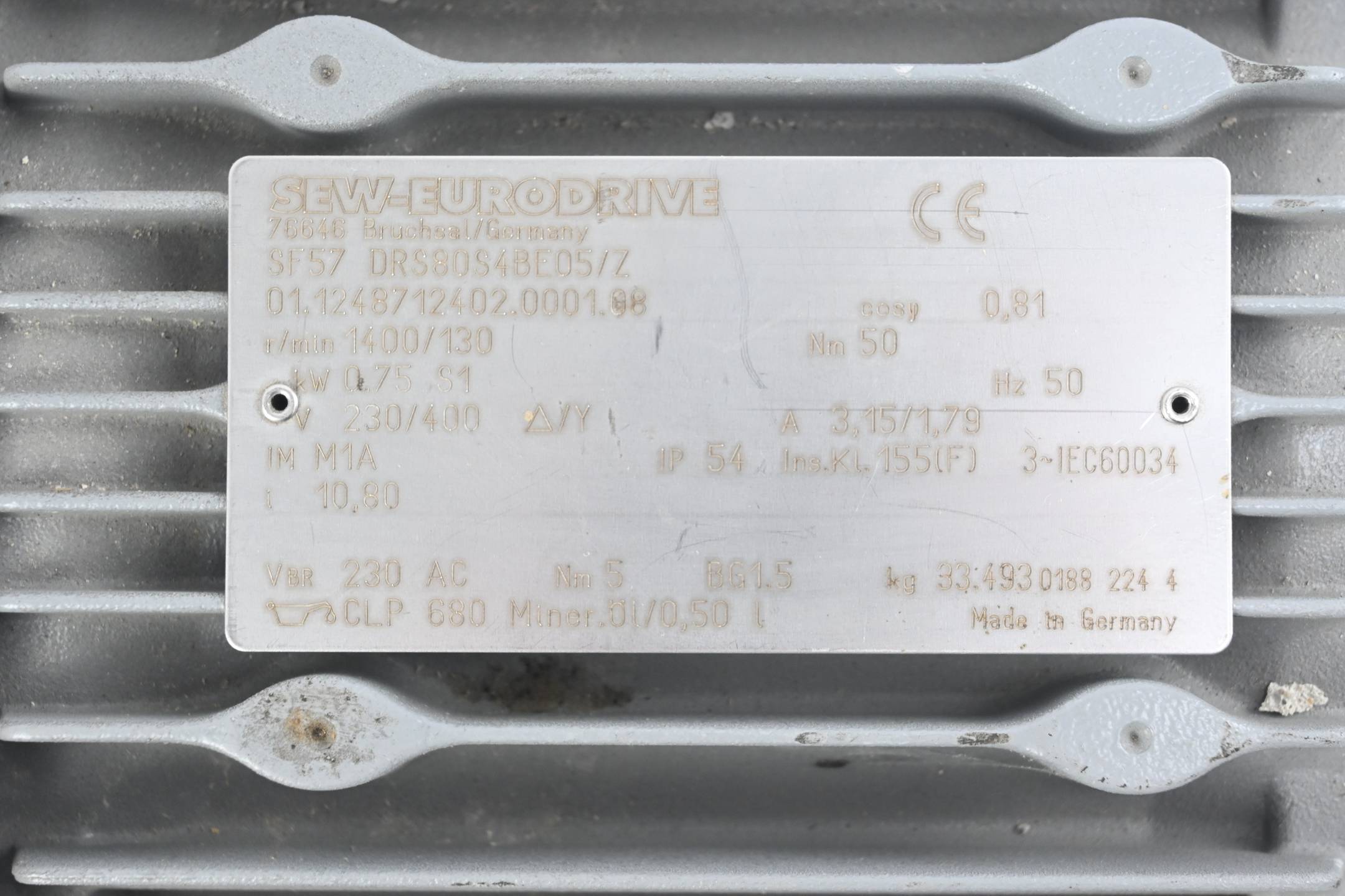 SEW Eurodrive Getriebemotor SF57 DRS80S4BE05/Z ( SF57DRS80S4BE05/Z )