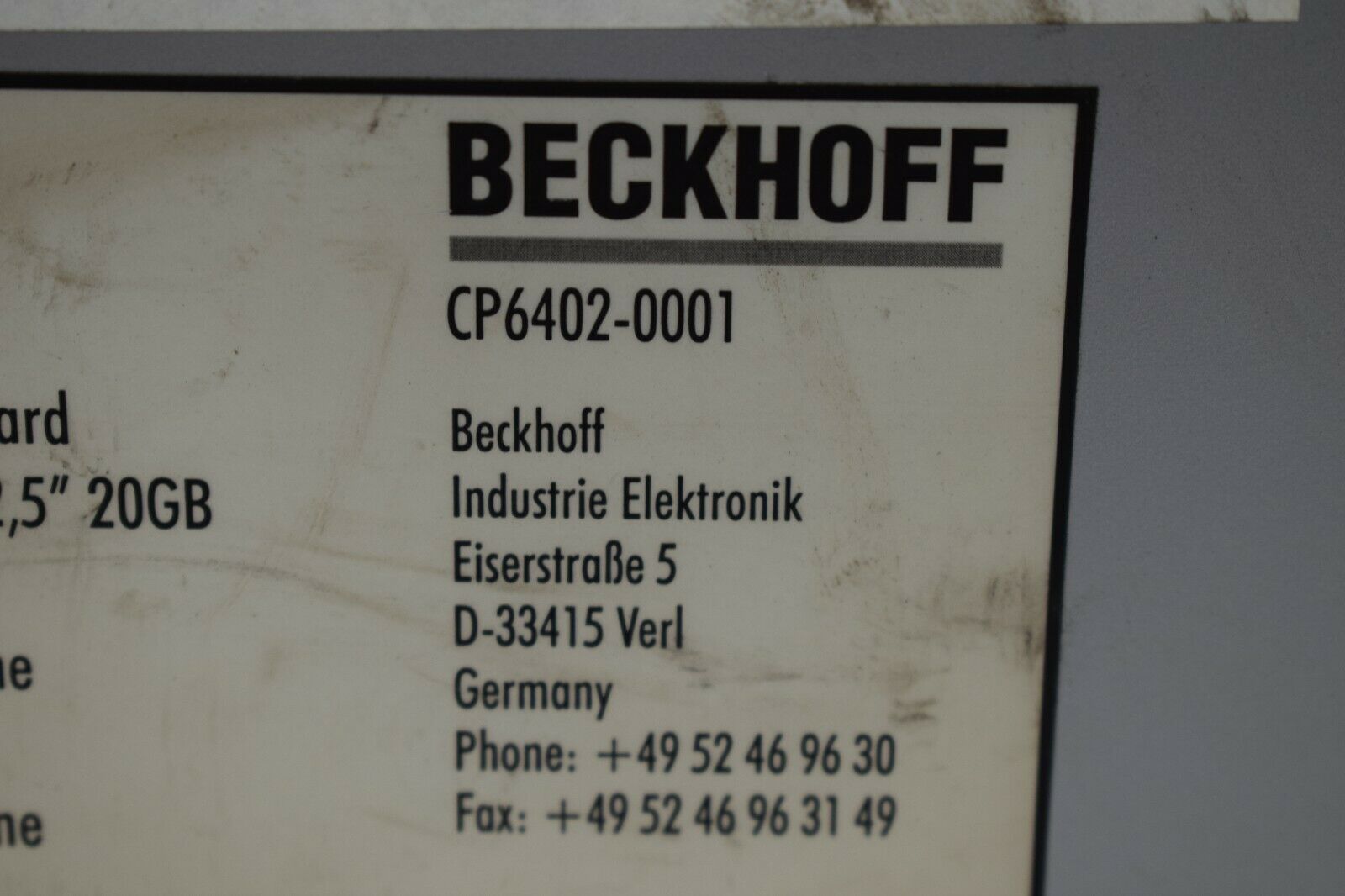 Beckhoff Panel CP6402-0001 