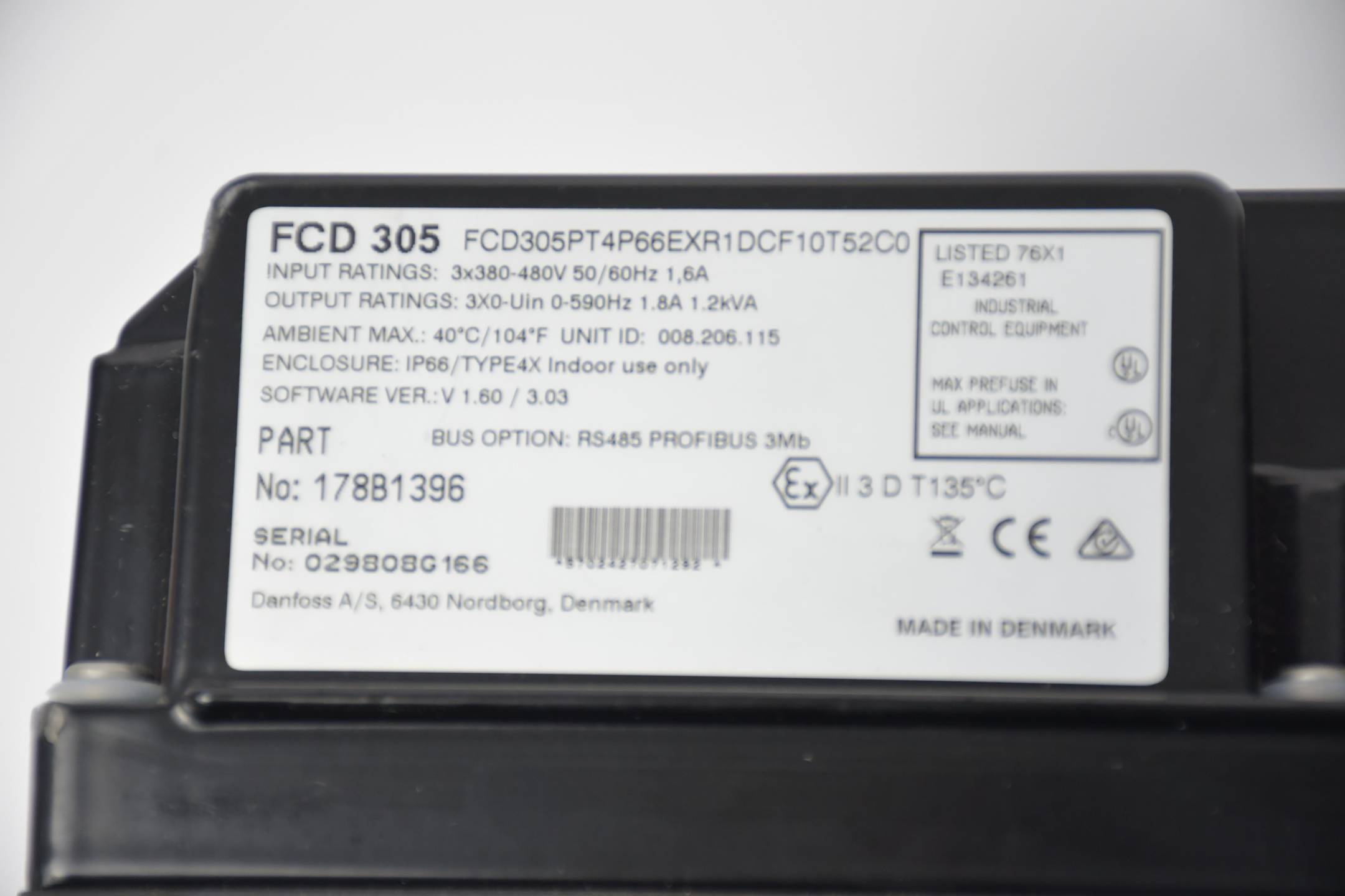 Danfoss FCD 305 FCD305PT4P66EXR1DCF10T52C0 ( 178B1396 )
