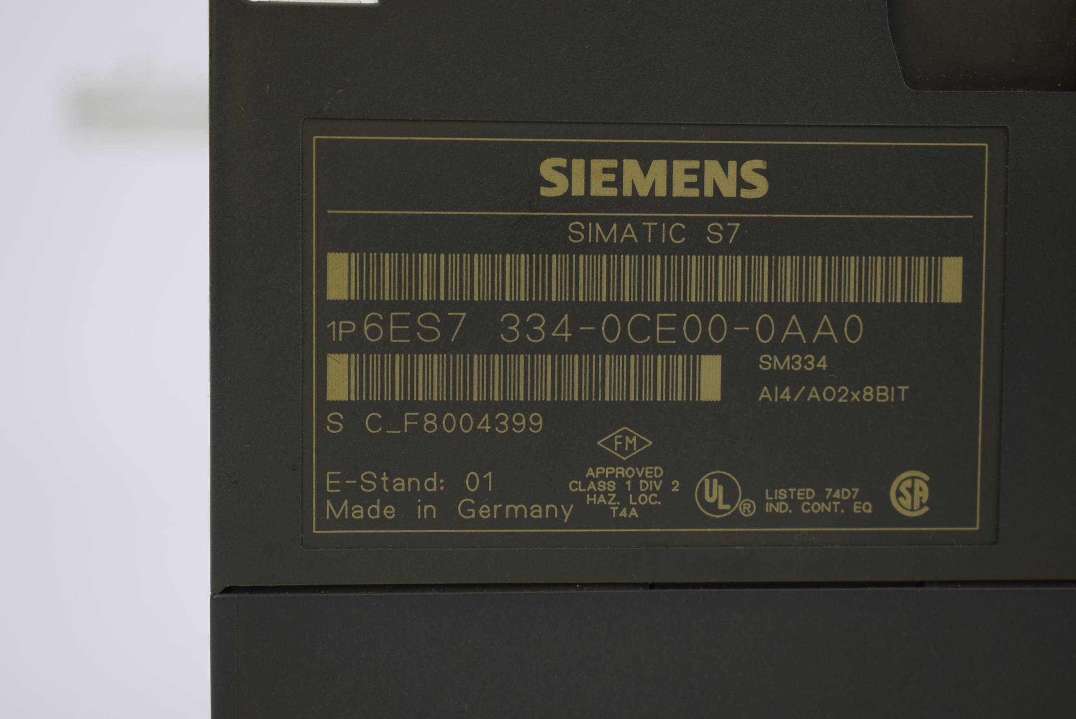 Siemens simatic S7-300 SM334 6ES7 334-0CE00-0AA0 ( 6ES7334-0CE00-0AA0 ) E1