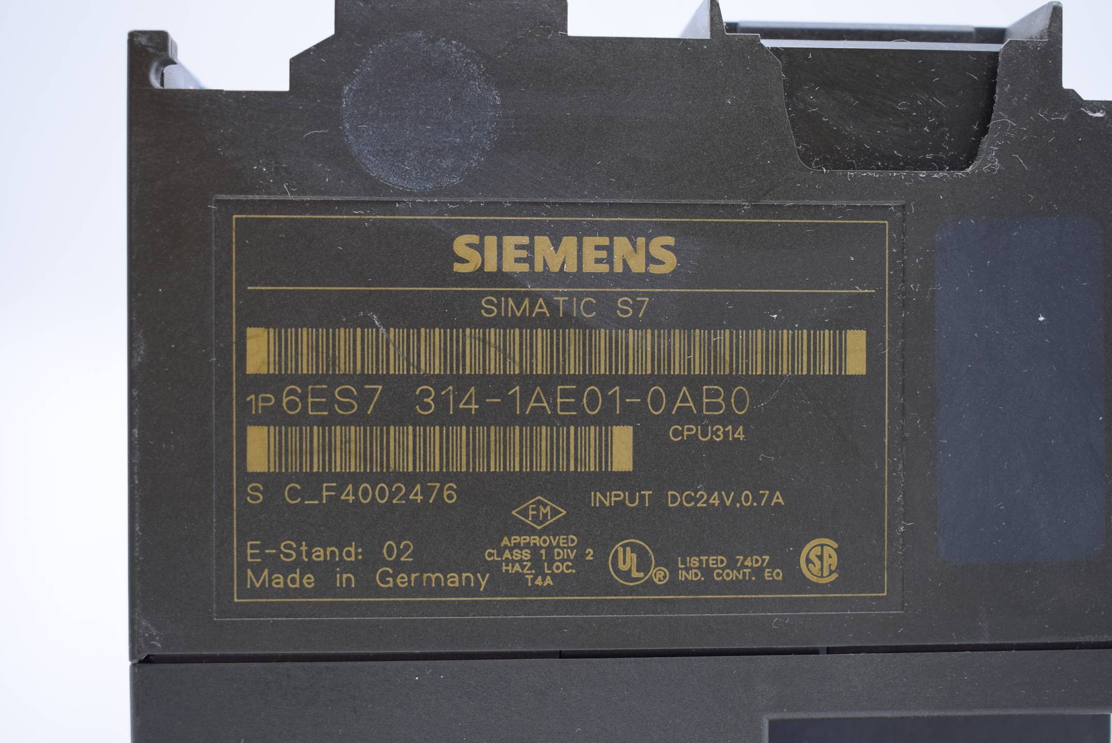 Siemens Simatic S7-300 CPU 6ES7 314-1AE01-0AB0 ( 6ES7314-1AE01-0AB0 )