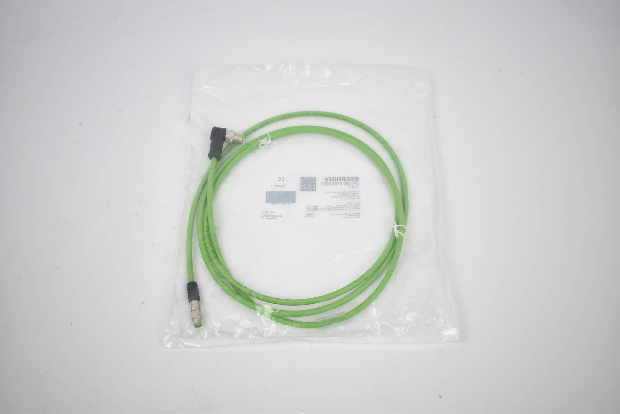 Beckhoff EtherCAT-Leitung M12 Stecker gewickelt 2m ZK1090-3163-0020