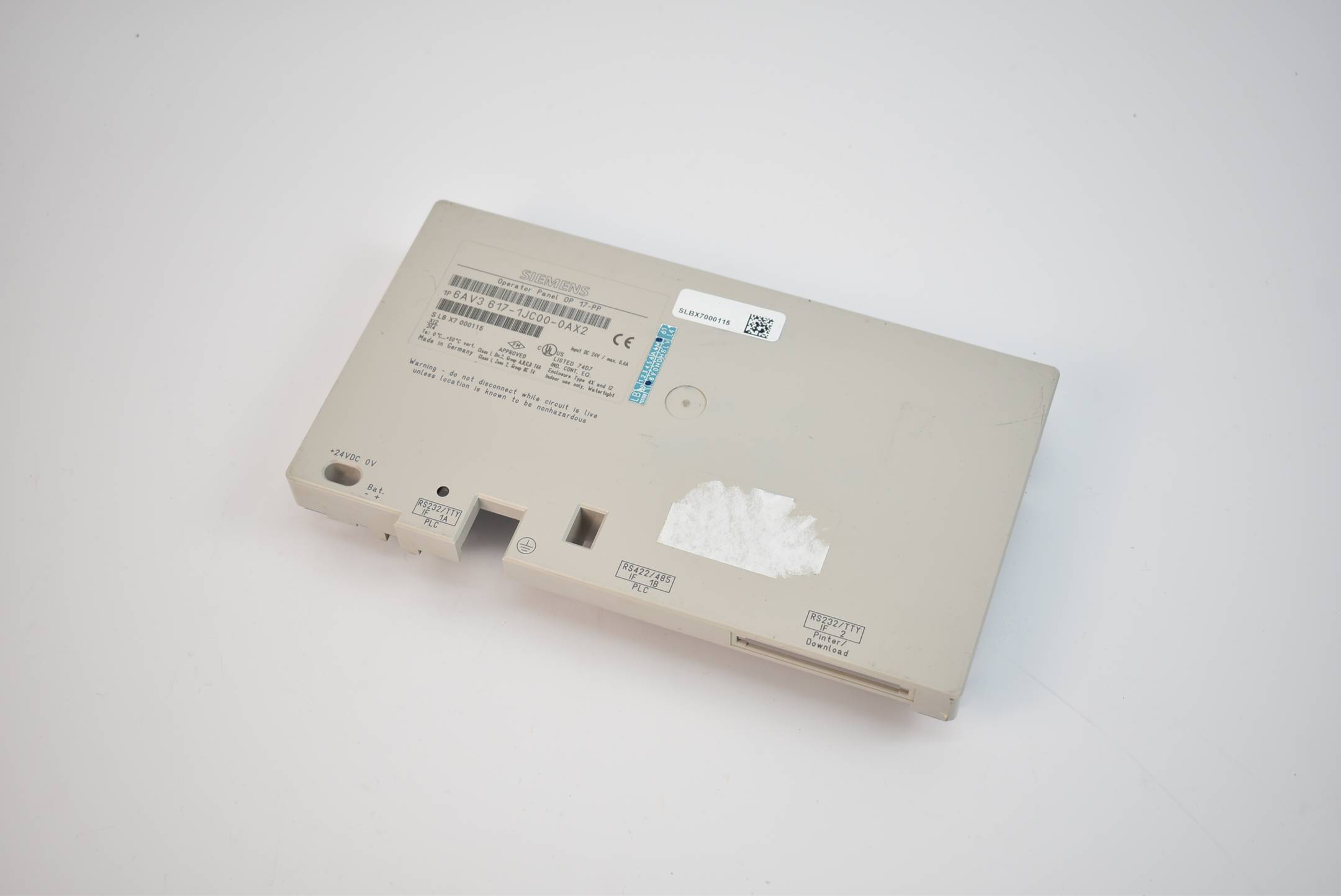 Siemens Backcover OP17-PP 6AV3 617-1JC00-0AX2 ( 6AV3617-1JC00-0AX2 ) Zustand D