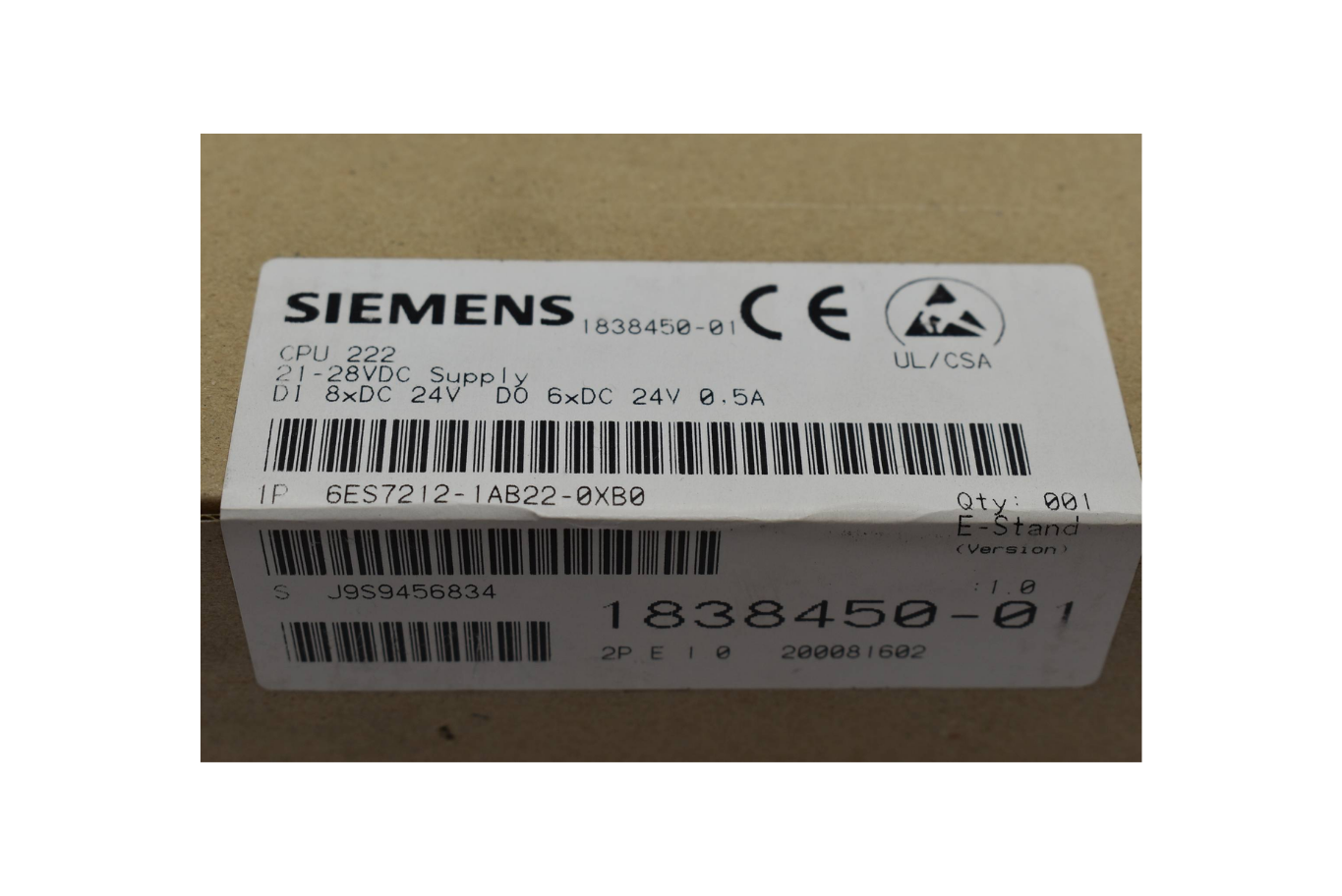 Siemens Simatic S7-200 CPU 222  6ES7212-1AB22-0XB0 ( 6ES7 212-1AB22-0XB0 ) E1