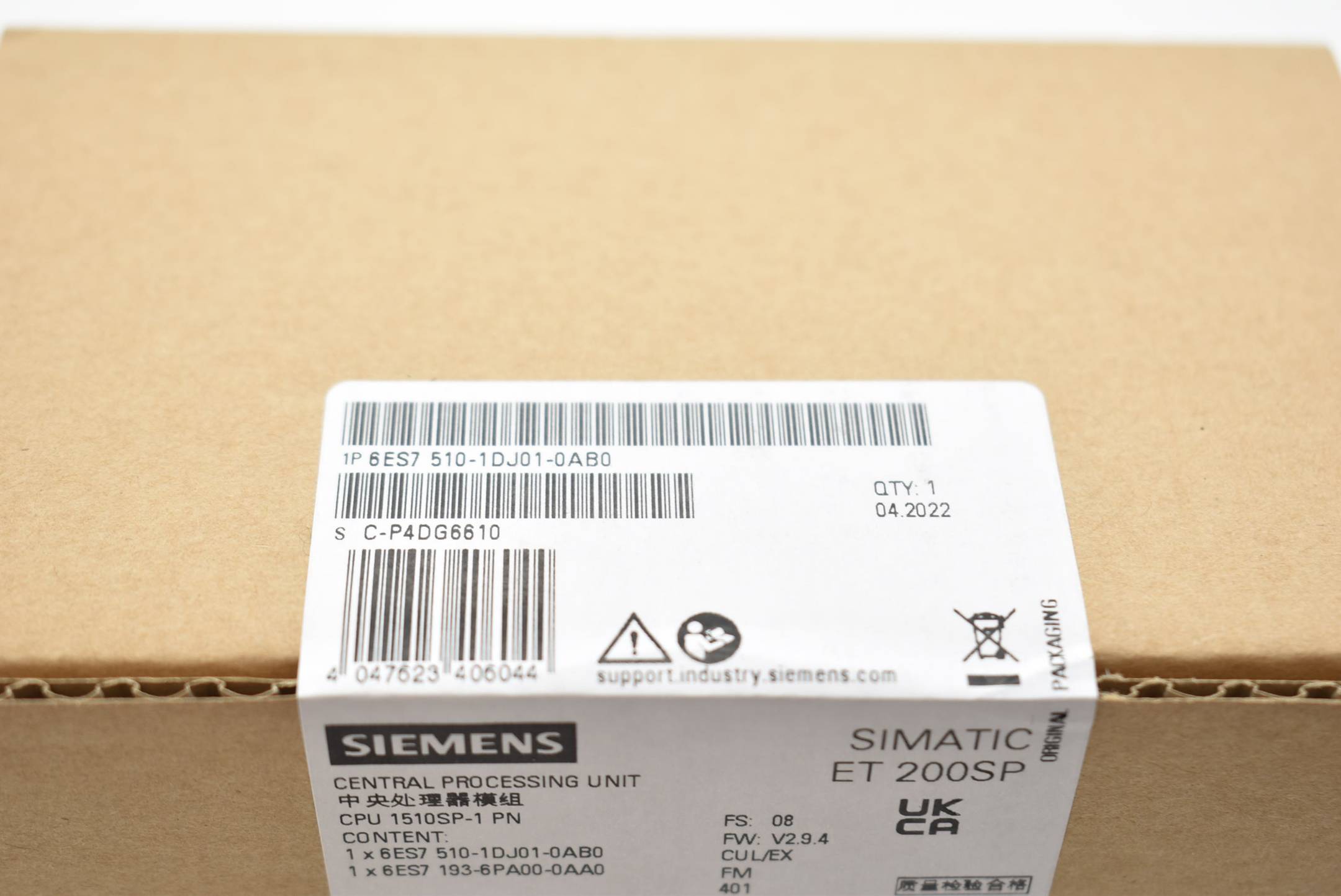Siemens simatic ET 200SP 6ES7 510-1DJ01-0AB0 ( 6ES7510-1DJ01-0AB0 ) FS.08