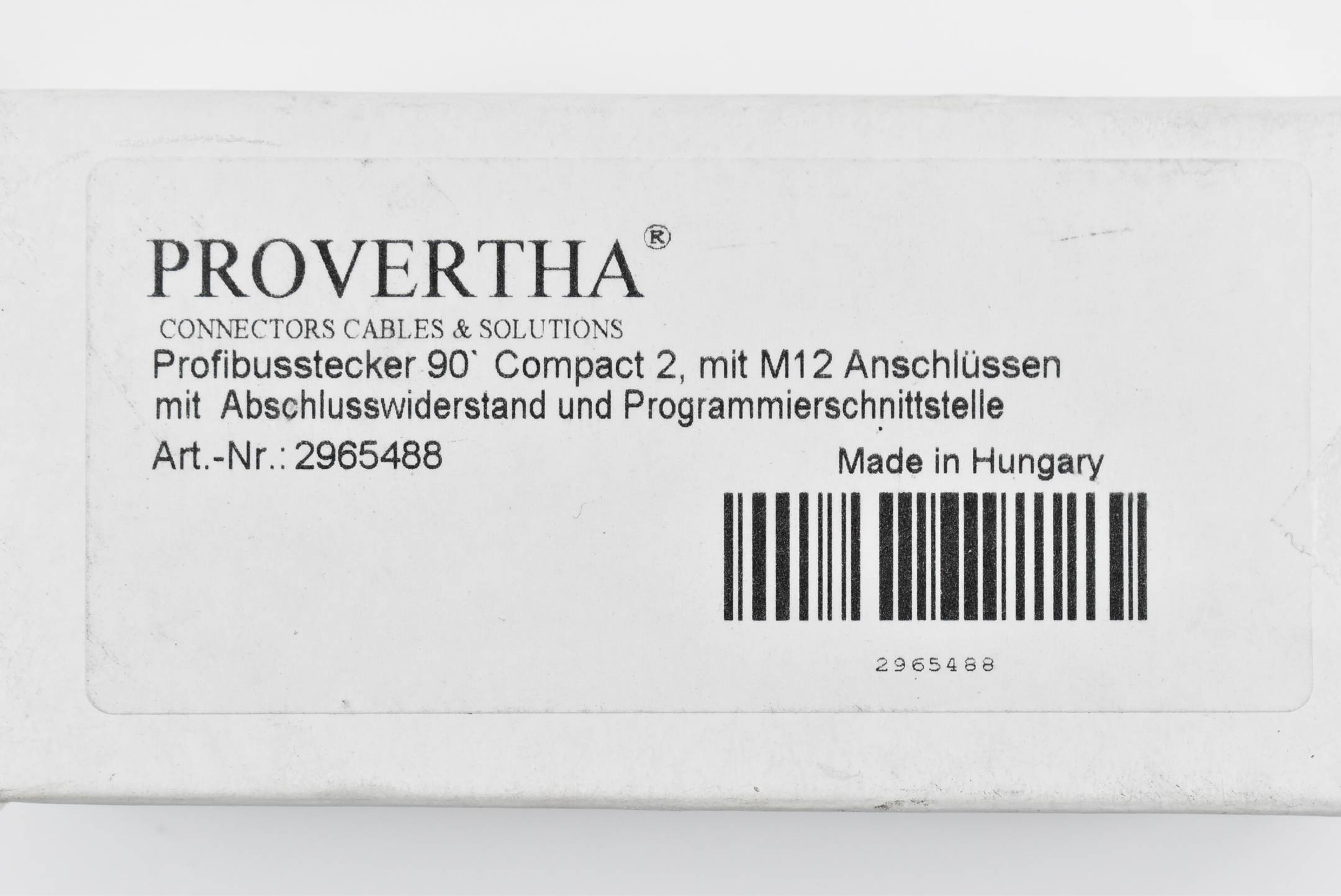 Provertha Profibusstecker 90´compact 2 2965488