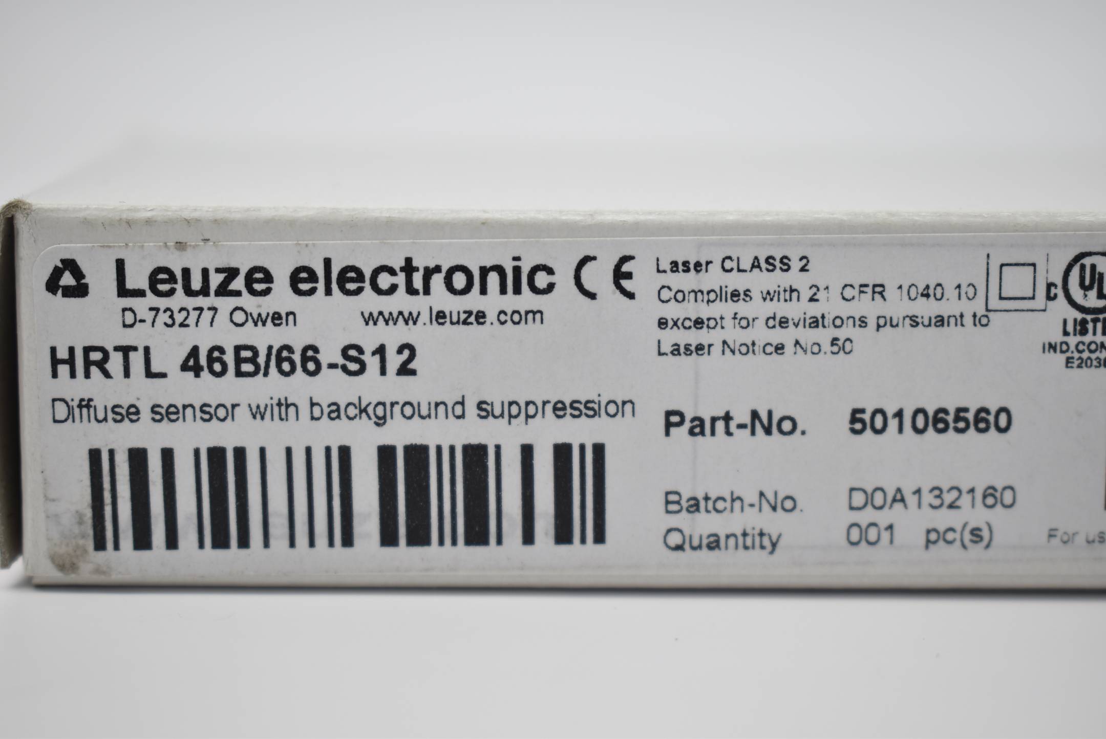 Leuze electronic Reflexionstaster HRTL 46B/66-S12 ( 50106560 ) 10-30VDC 230mA
