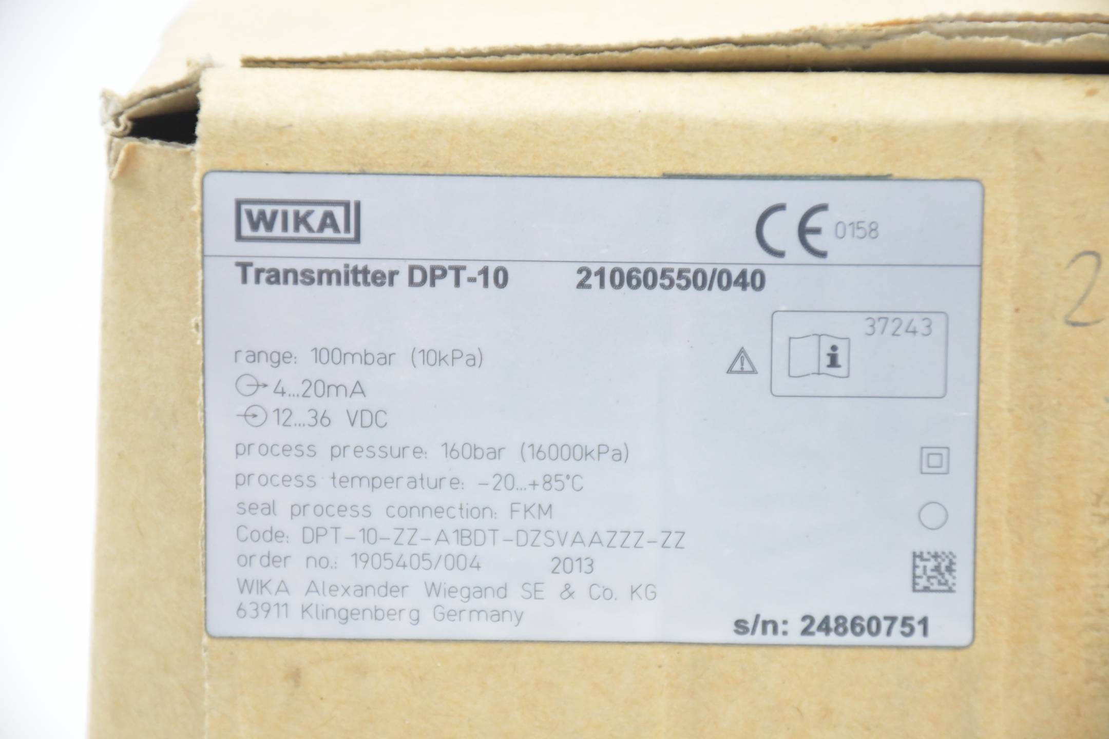 Wika Differenzdruckmessumformer DPT-10 ( 21060550/040 )