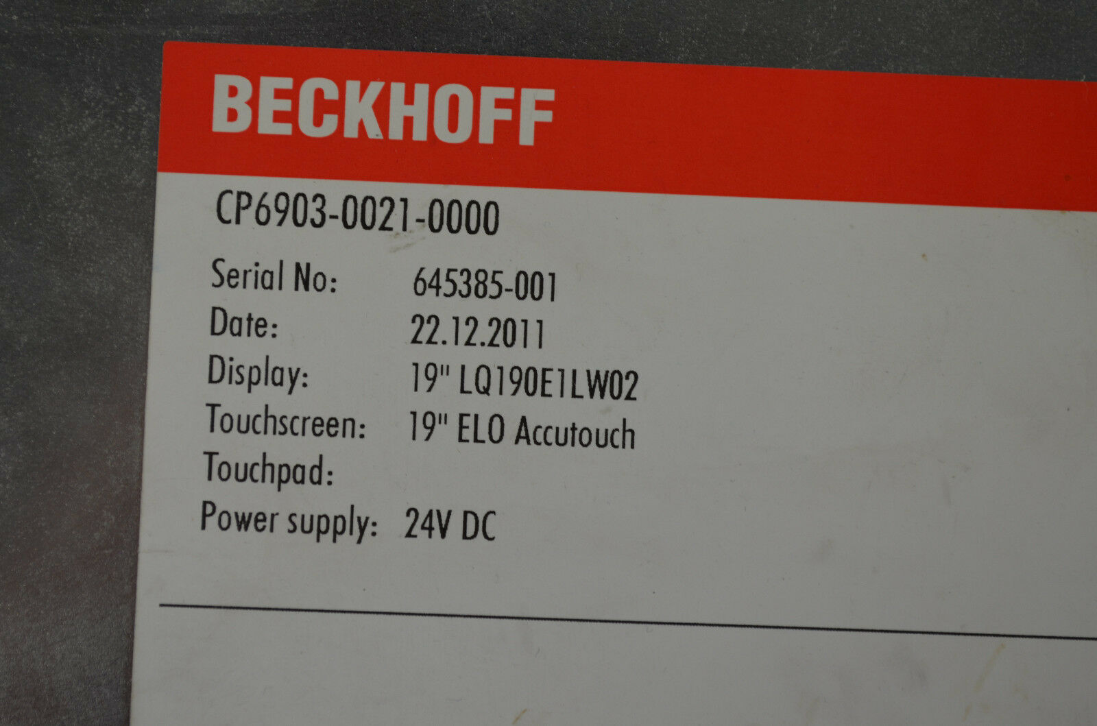 Beckhoff CP6903-0021-0000