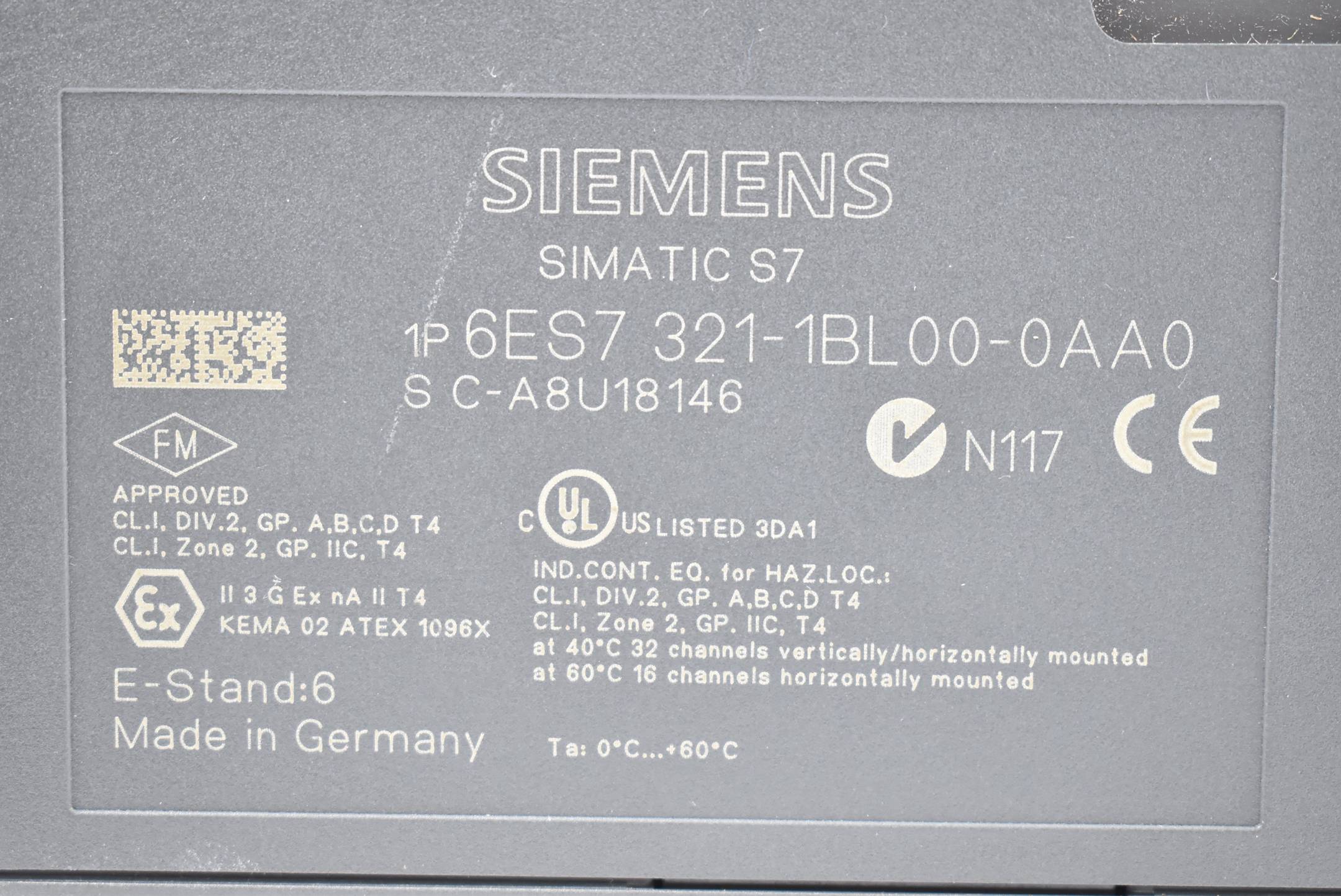 Siemens simatic S7-300 digital 6ES7 321-1BL00-0AA0 ( 6ES7321-1BL00-0AA0 )