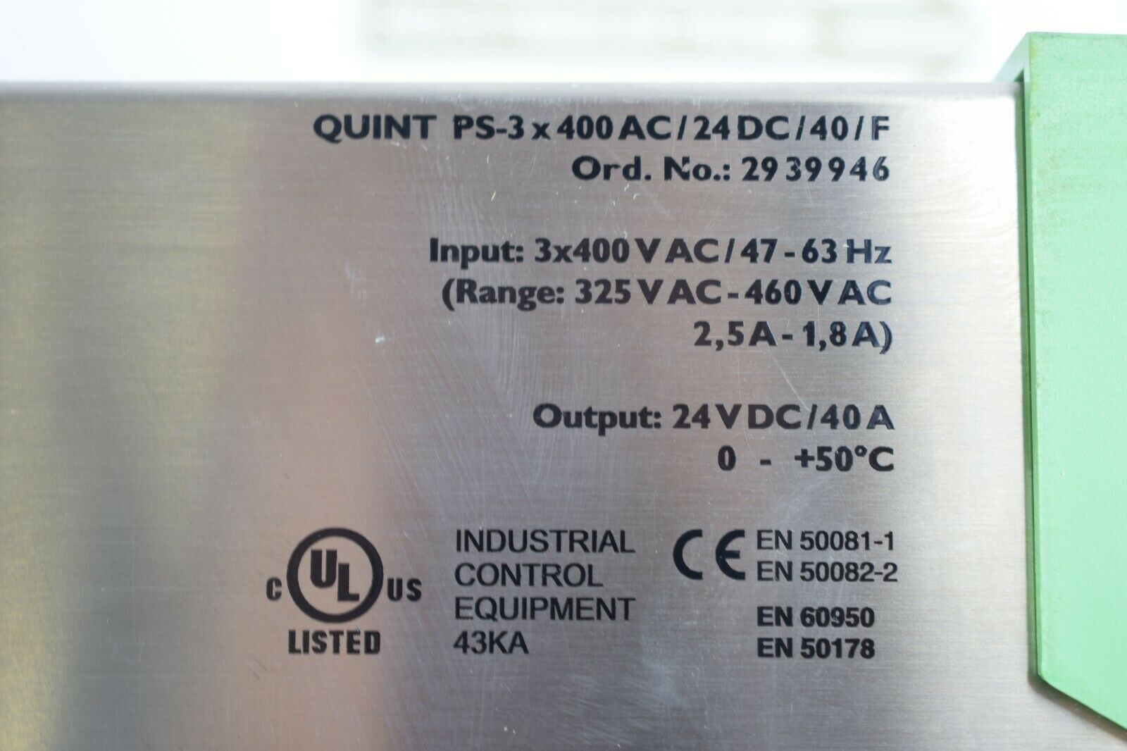 Phoenix Contact Quint Power PS-3x400AC/24DC/40/F ( 2939946 )