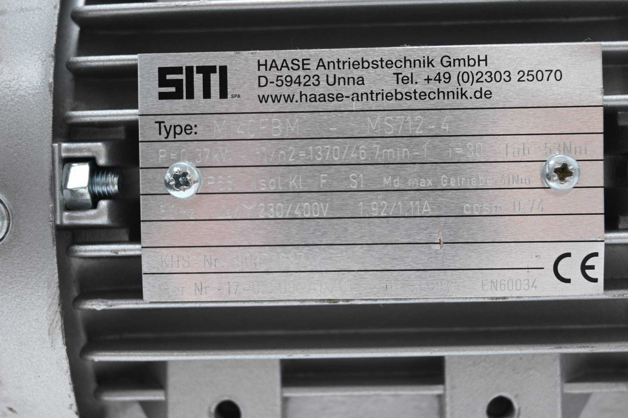 Siti Haase Antriebstechnik Siti Motor MI40FBM-MS712-4