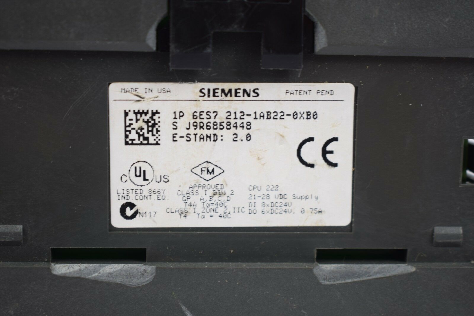 Siemens simatic S7-200 CPU222 6ES7 212-1AB22-0XB0 ( 6ES7212-1AB22-0XB0 ) E2