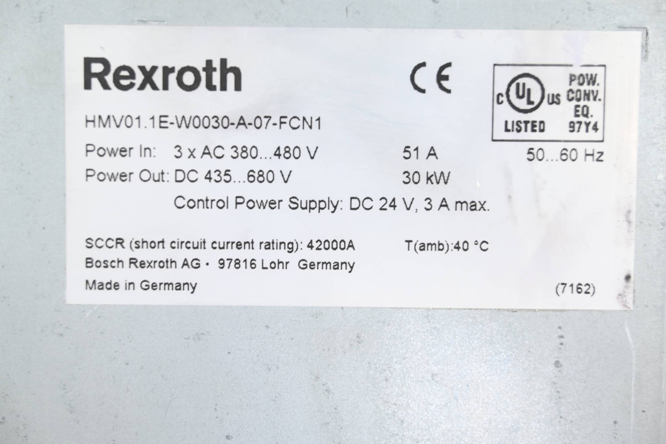Rexroth Netzteil HMV01.1E-W0030-A-07-FCN1 ( R911335045 )
