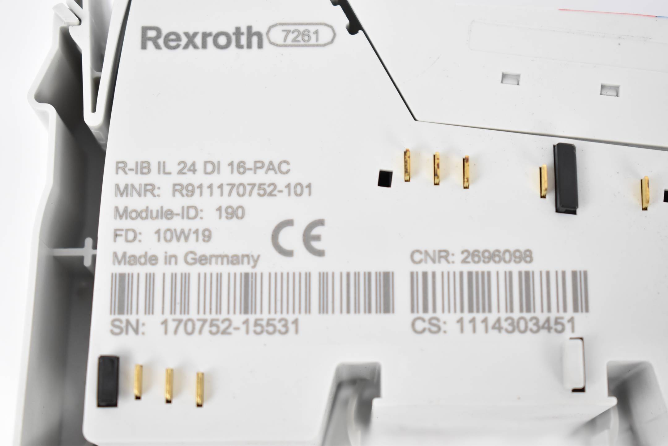 Rexroth Eingabeklemme R-IB IL 24 DI 16-PAC ( R911170752-101 )