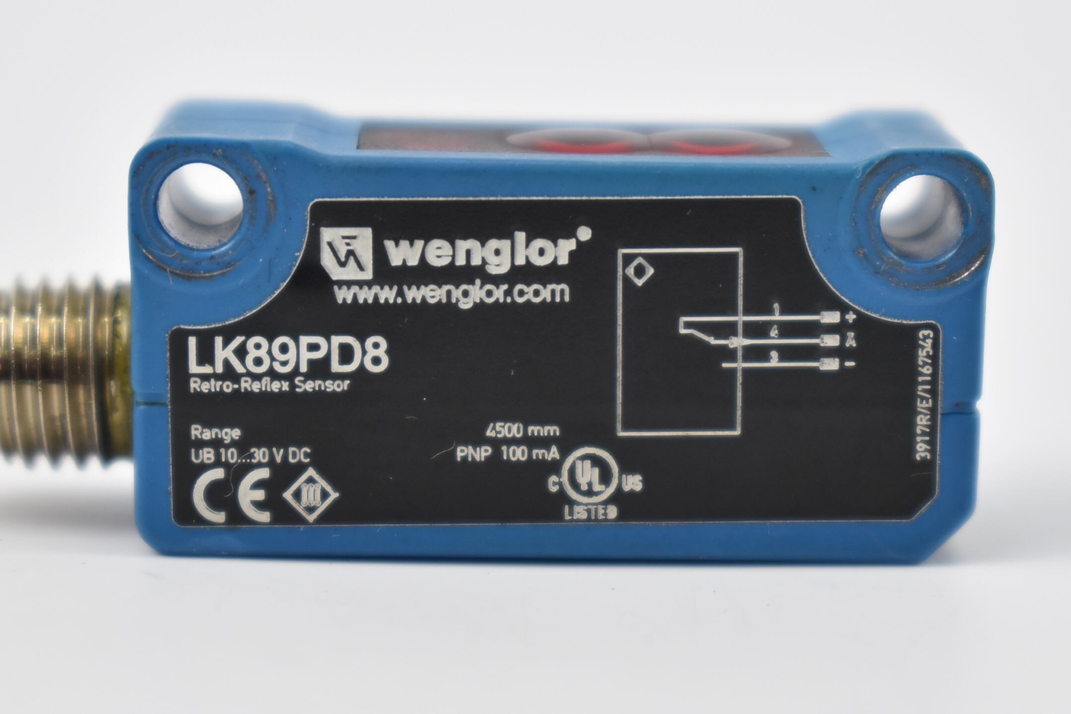 Wenglor Retro-Reflex-Sensor LK89PD8 ( 10-30VDC 100mA 4500mm )