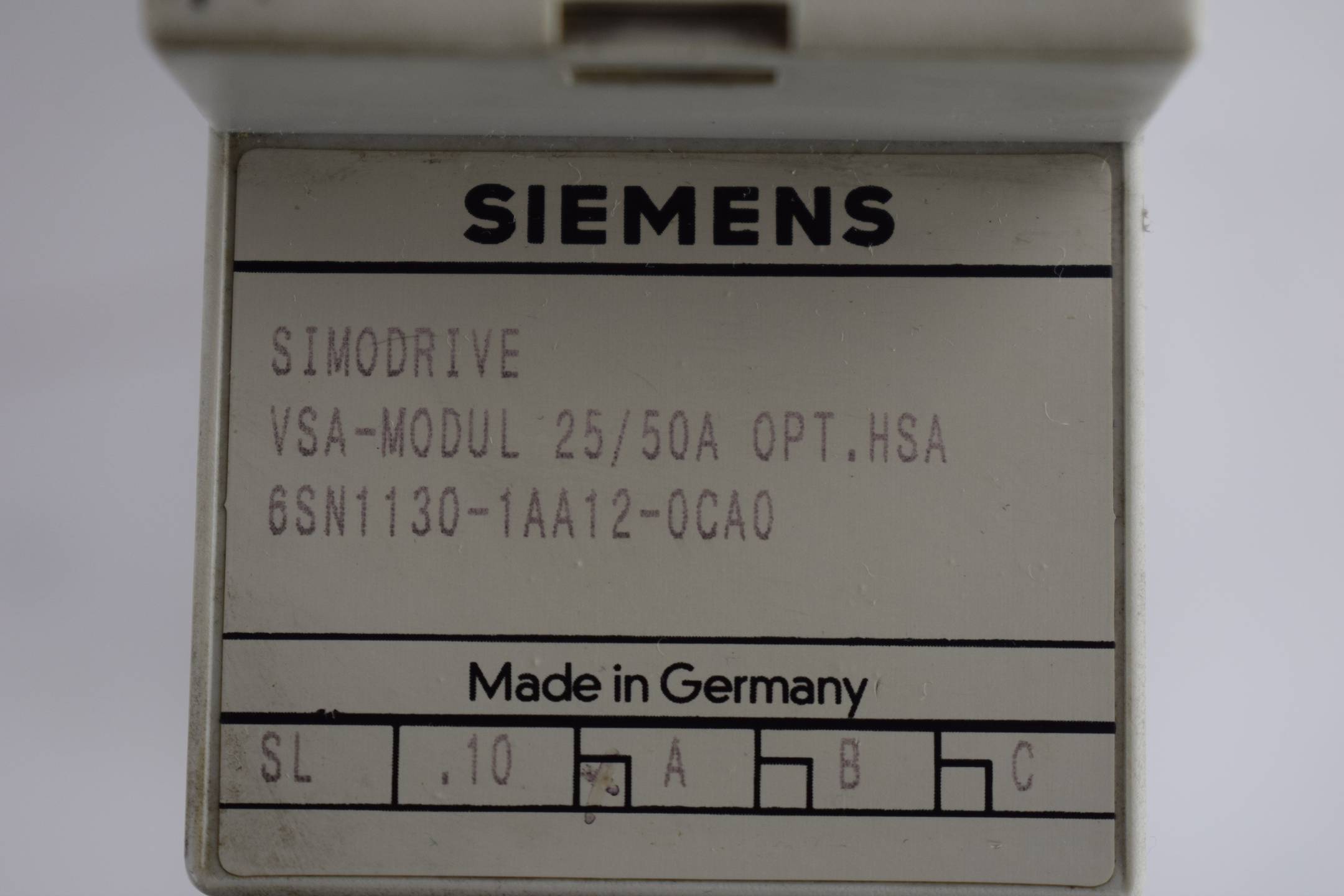 Siemens simodrive 6SN1130-1AA12-0CA0 Rev. A