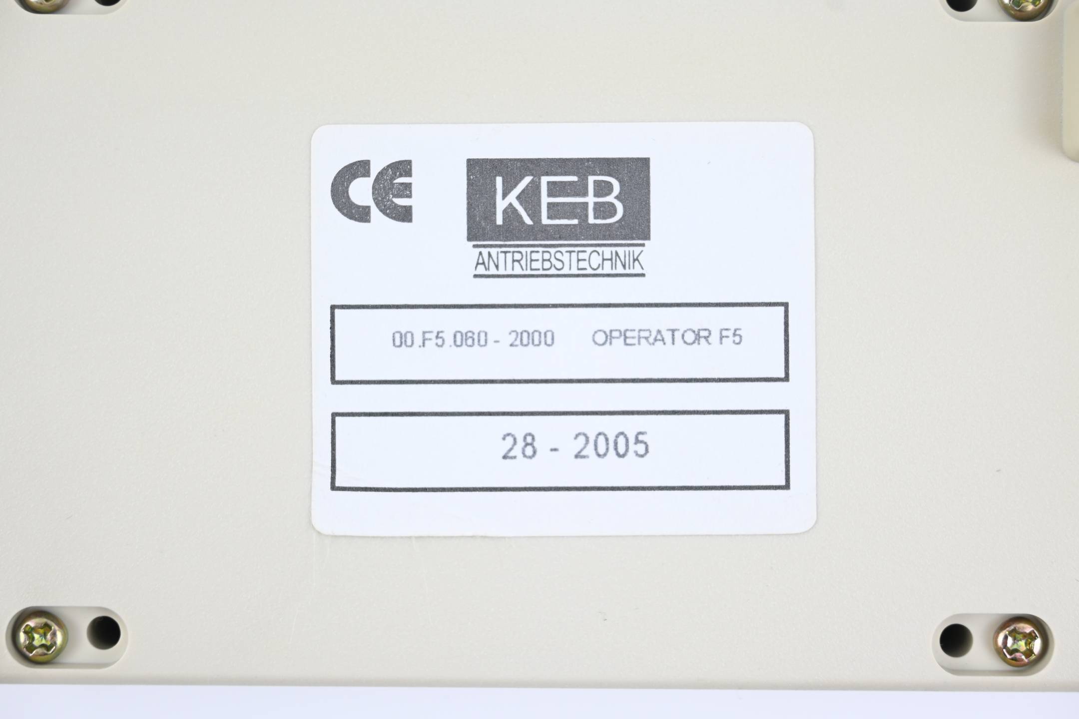 KEB Combivert Operator F5 Bedienteil 00.F5.060-2000