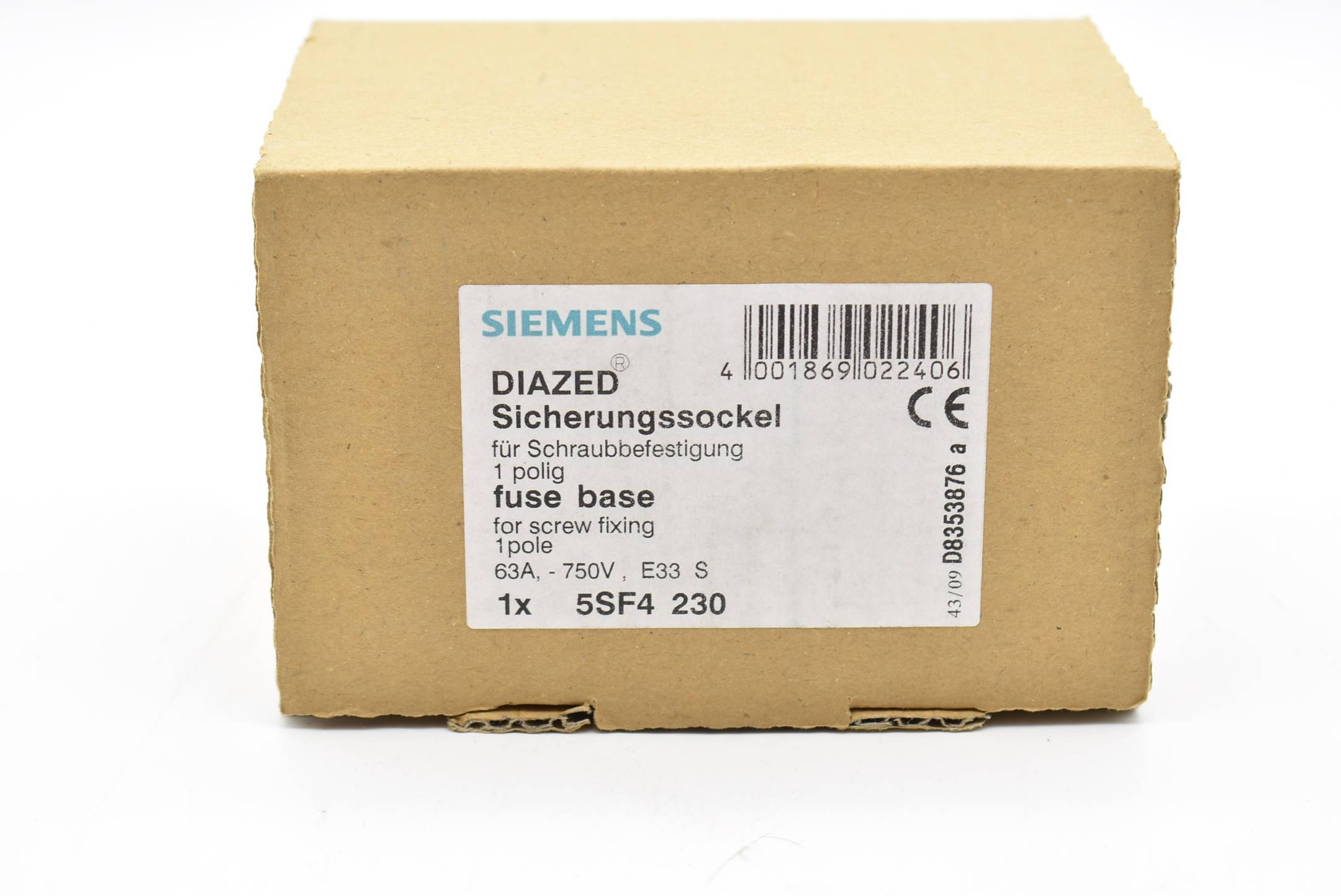 Siemens Sicherungssockel DIAZED 5SF4 230 ( 5SF4230 )